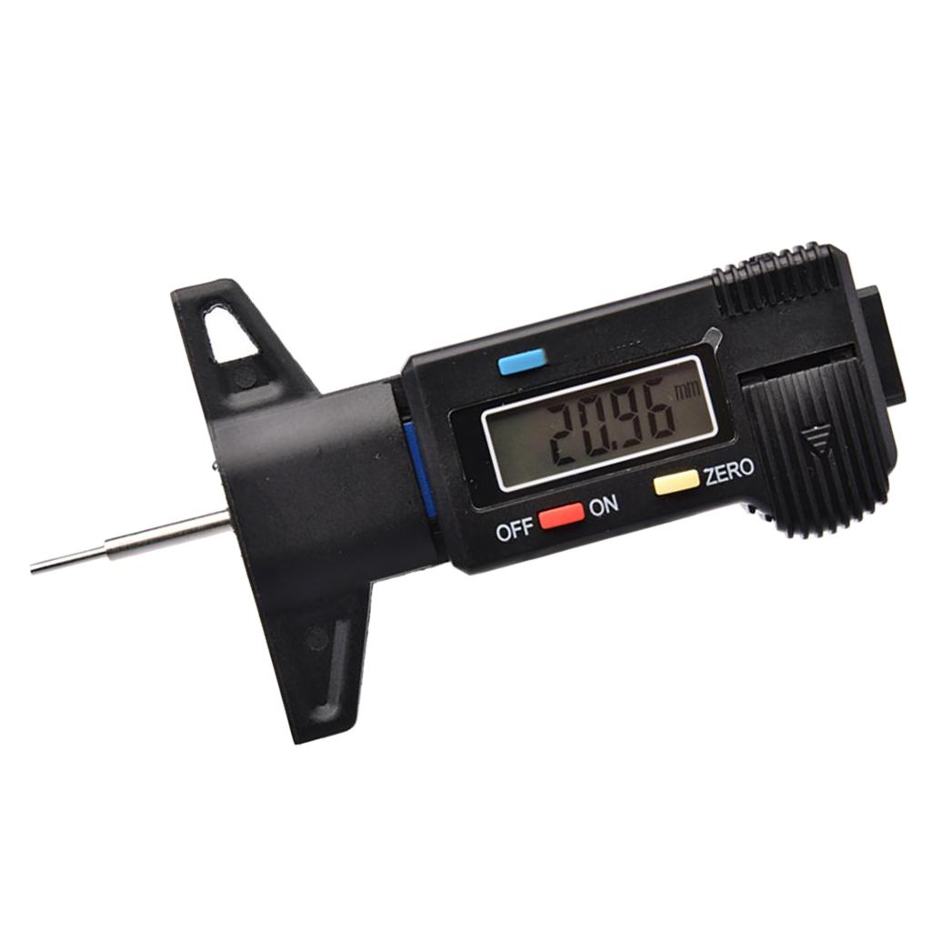 Black Tyre Tire Tread Depth Gauge  Thickness Meter Tool Monitoring System