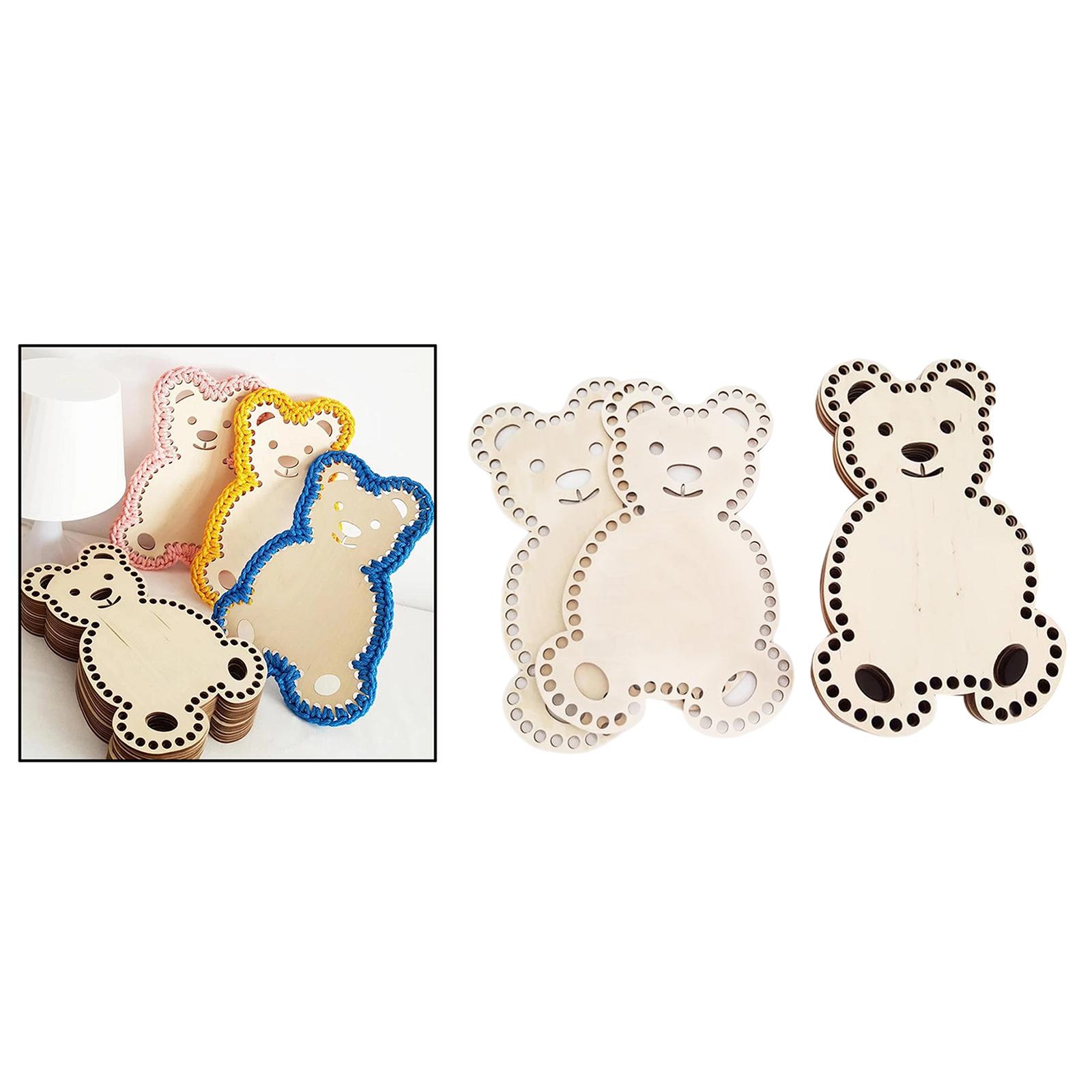 6pcs Wooden Bag Bottom Crochet Base Pad Handbag Crafts Tool DIY