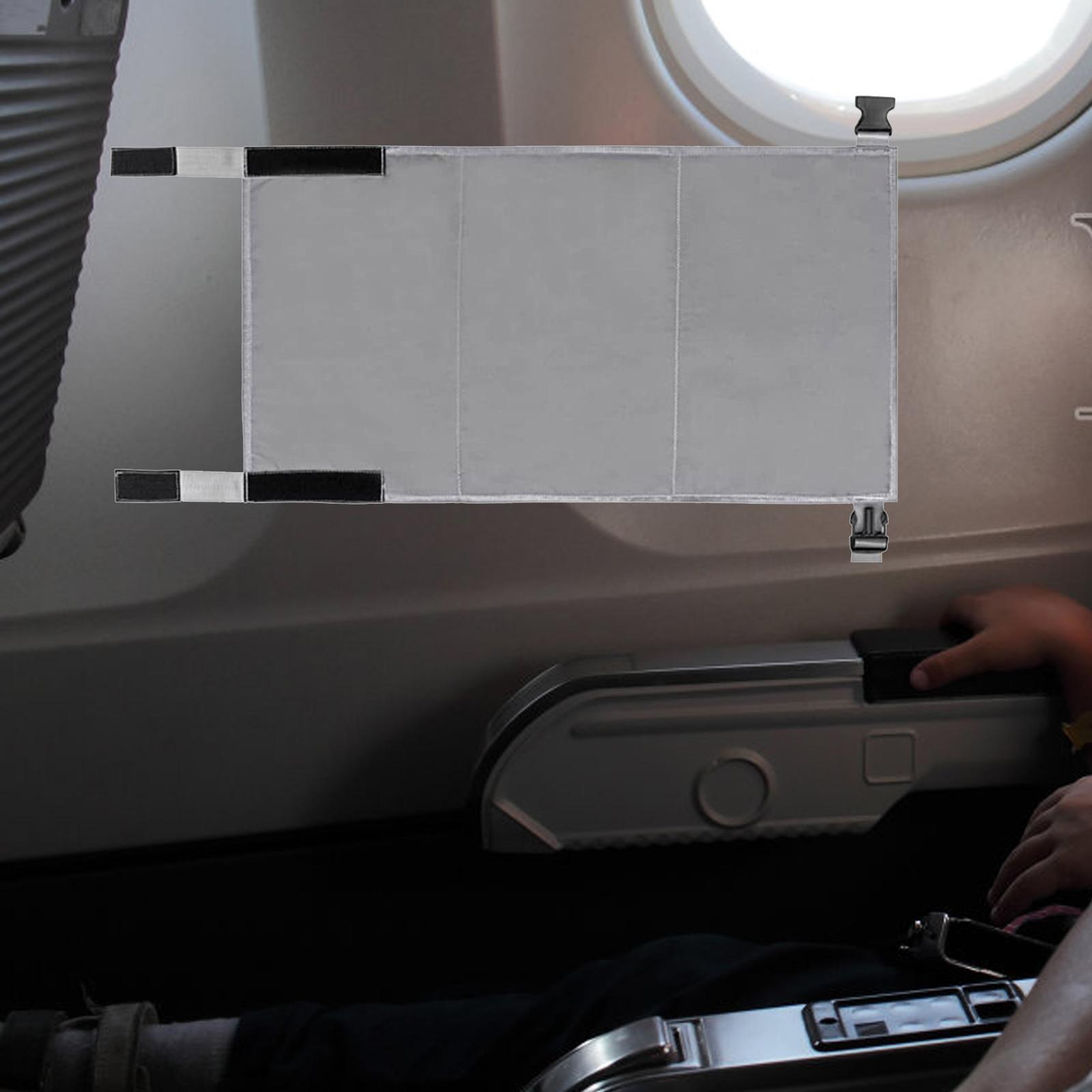 Airplane Seat Extender Foot Leg Rest Foldable Compact Kids Airplane Footrest grey