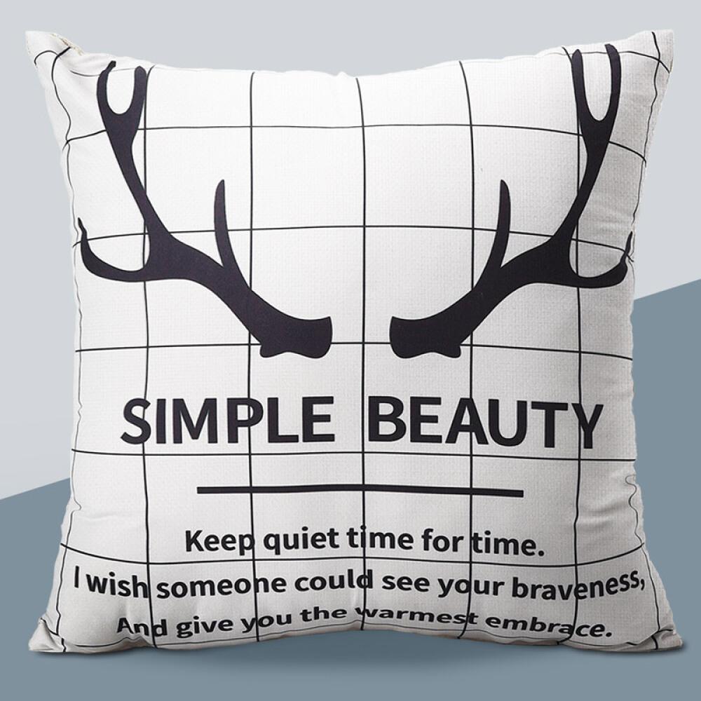 Printed Pillow Cushion Cushion Office Lumbar Pillow Cushion 40*40cm Green