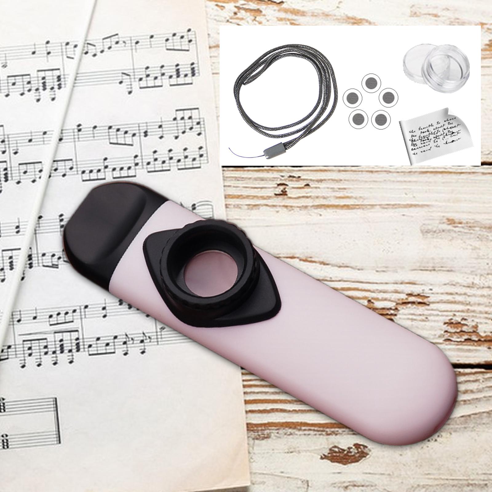 Kids Kazoo Portable Professional Music Accompaniment Easy to Learn Harmonica Pink