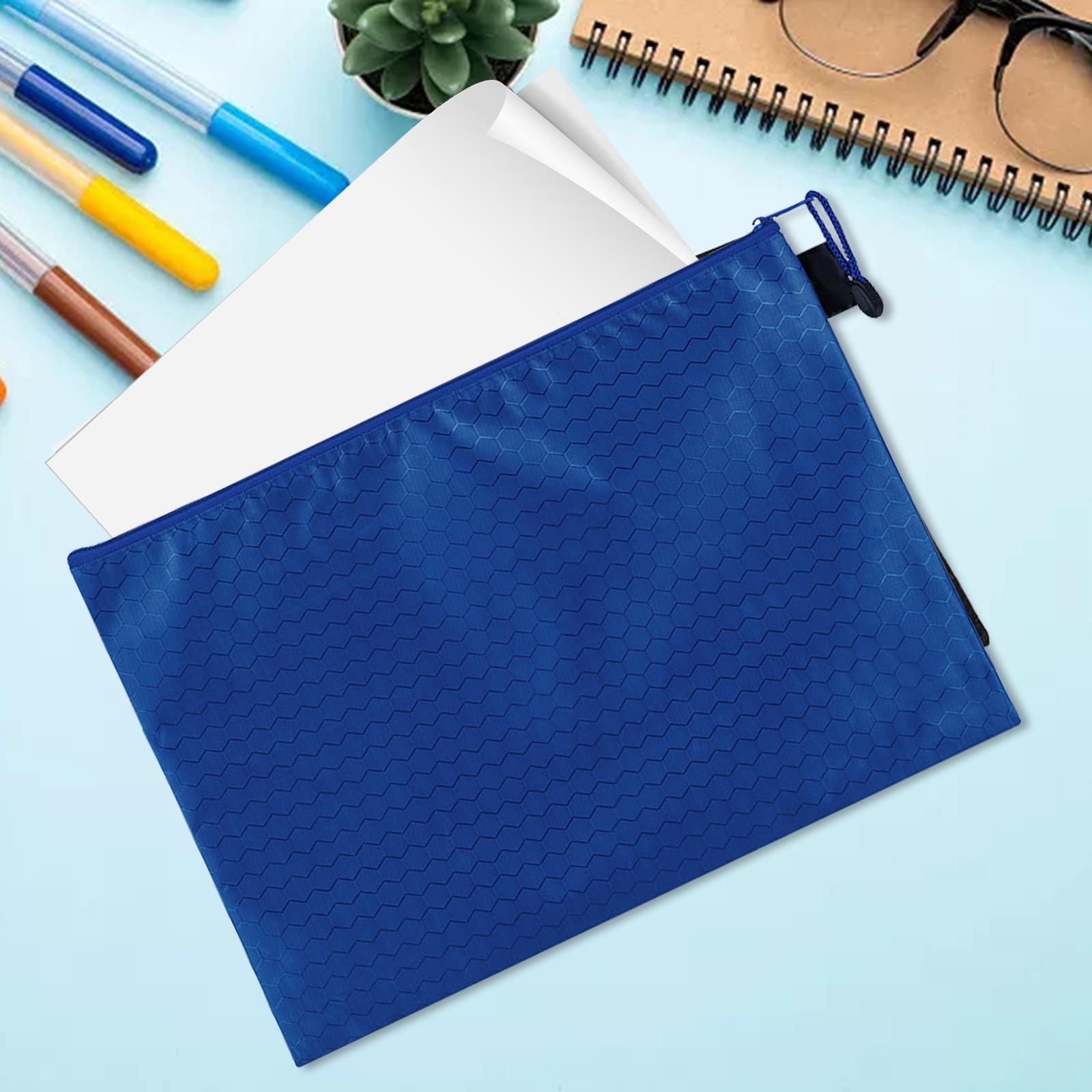 Zipper Pouch B5 Waterproof Zip File Folder for Business Commercial Meeting