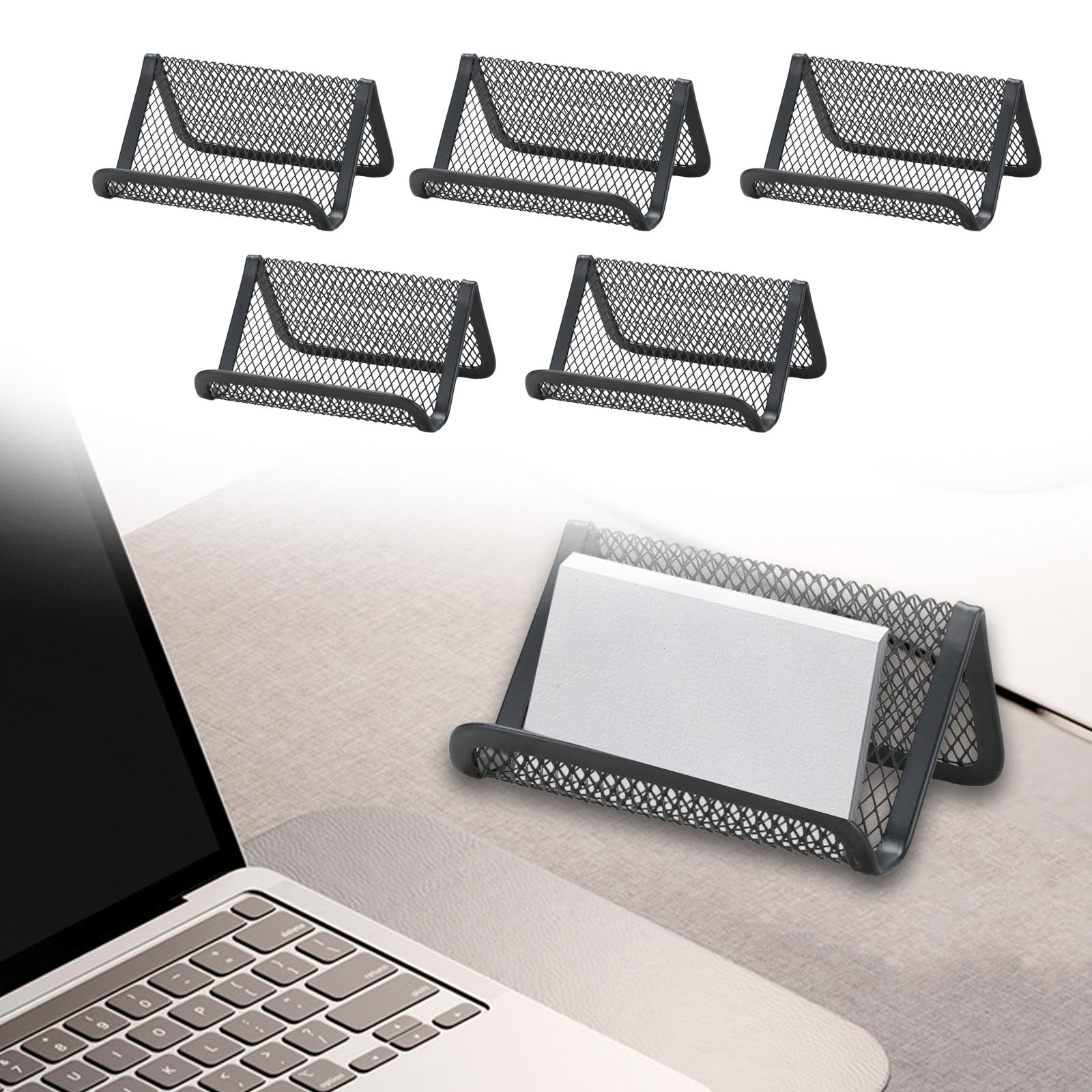 5x Business Card Holder for Office Business Negotiation Business Exhibitions Black