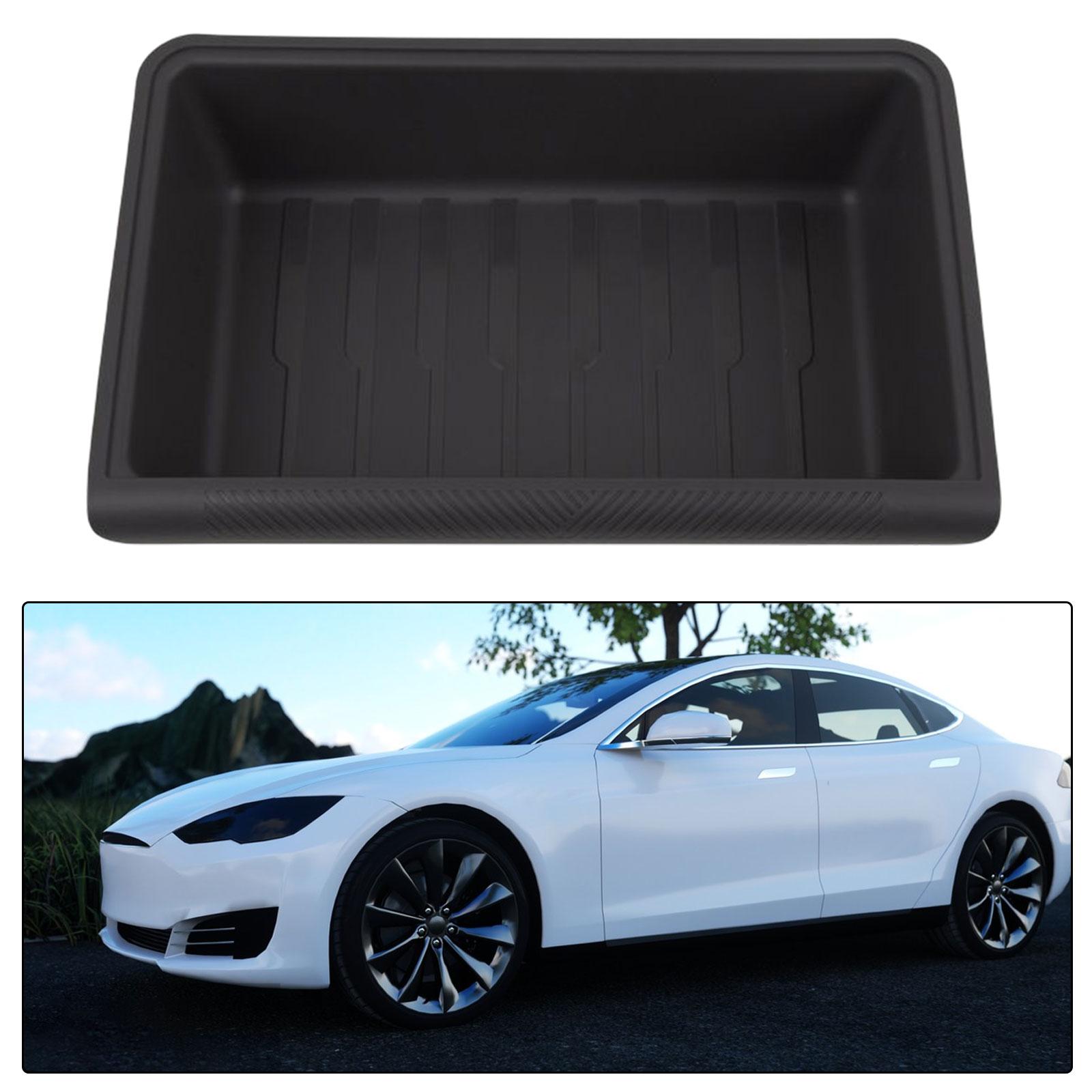 under Seat Storage Box Bin Accessories for Tesla Model Y 39cmx24cmx11cm Black