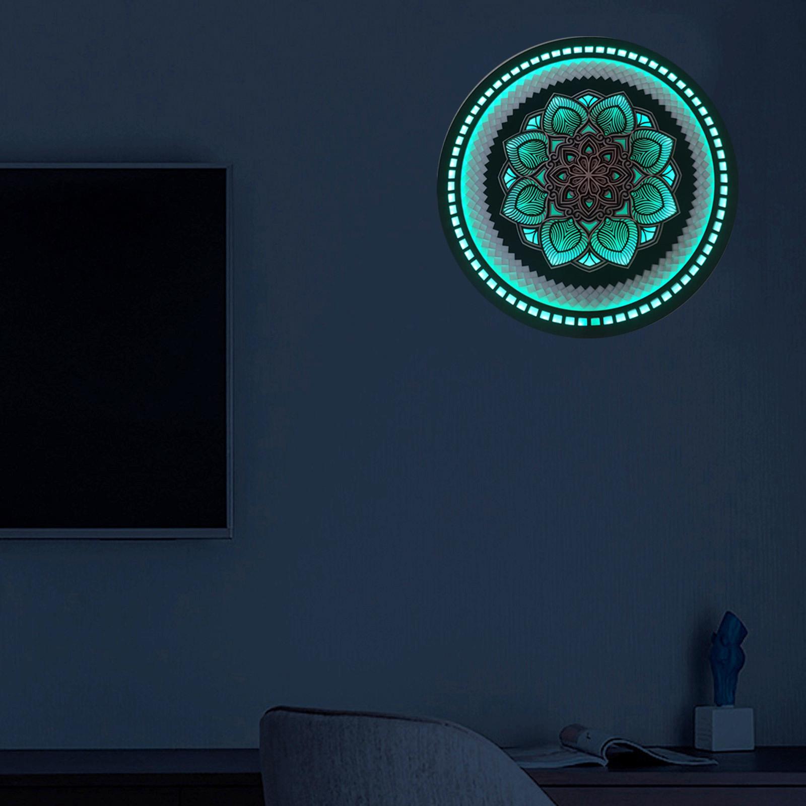 Mandala Flower Glowing Led Night Light Green