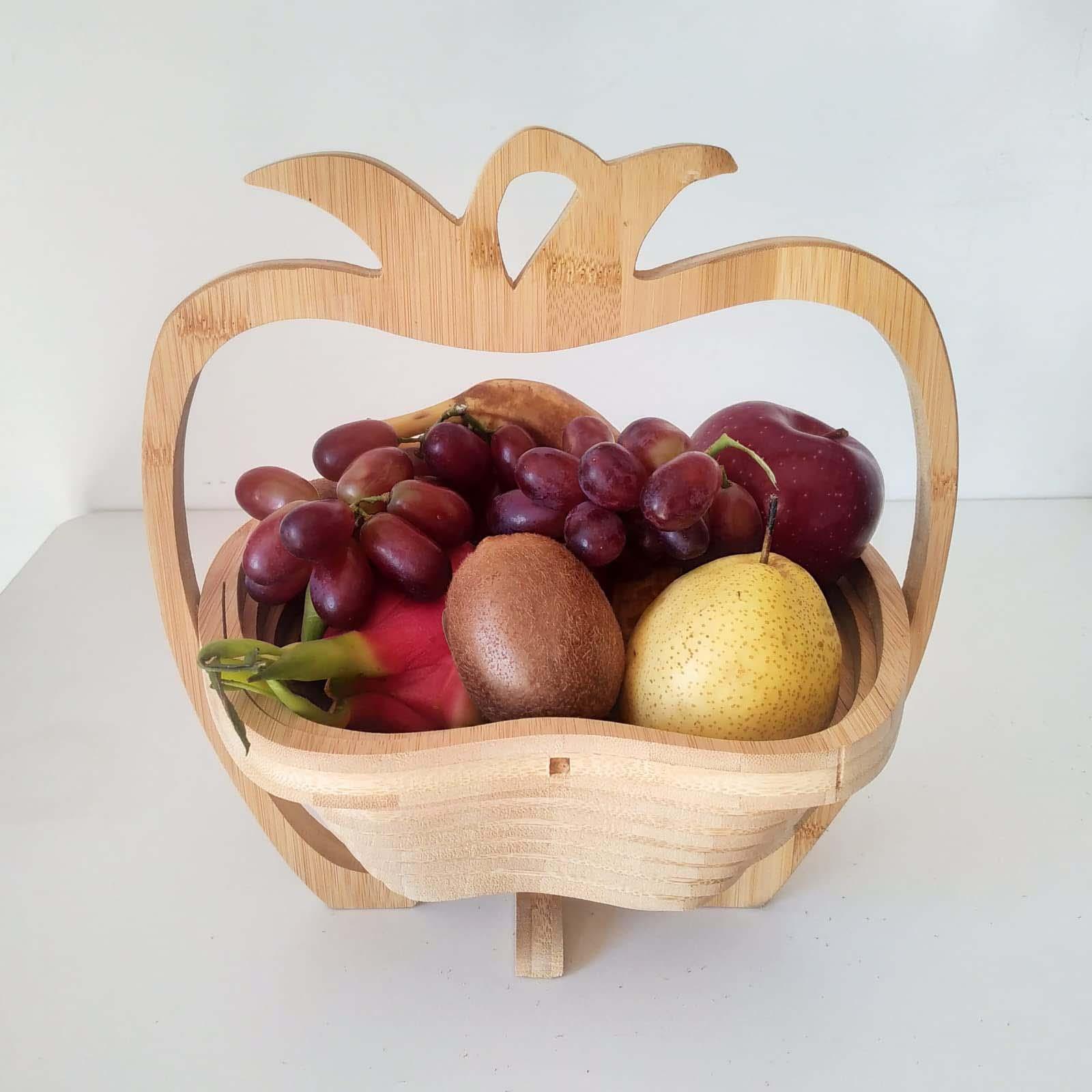 Fruit Basket Collapsible Snack Storage Tray Decorative for Home Kitchen Pineapple