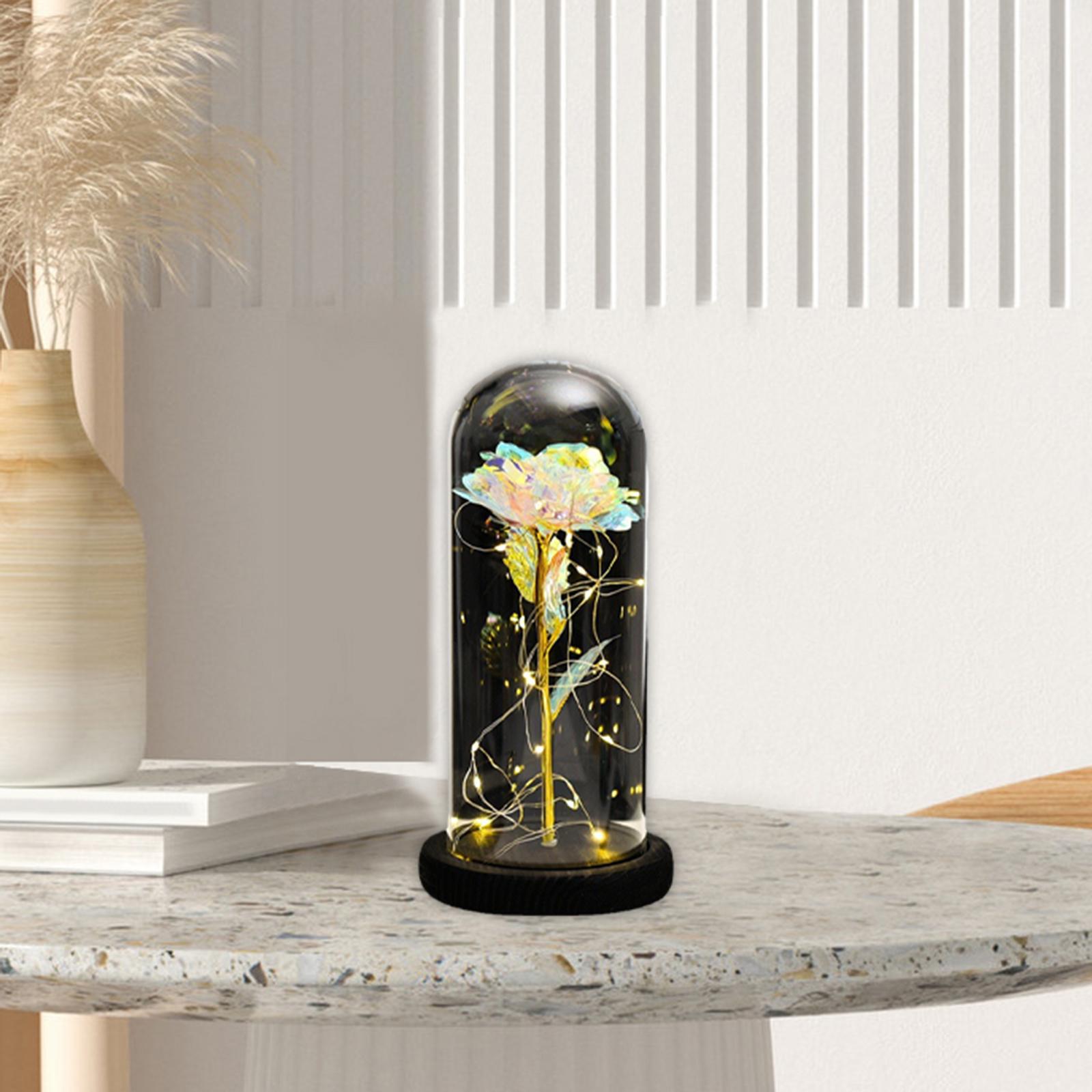 Creative Night Light Preserved Flowers Bedside Lamp for Bar Festival Wedding