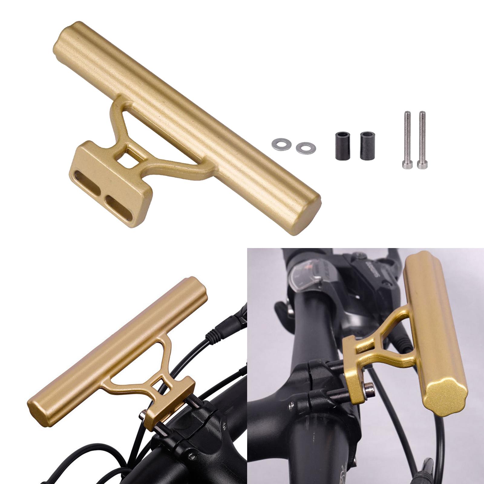 MTB Road Bike Handlebar Extension Speedometer GPS Phone Mount Holder Golden