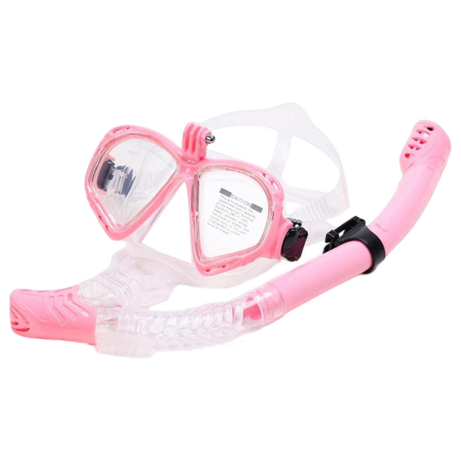 Snorkeling Glasses Scuba Diving Snorkel Goggles Snorkel Mask Pink Clear