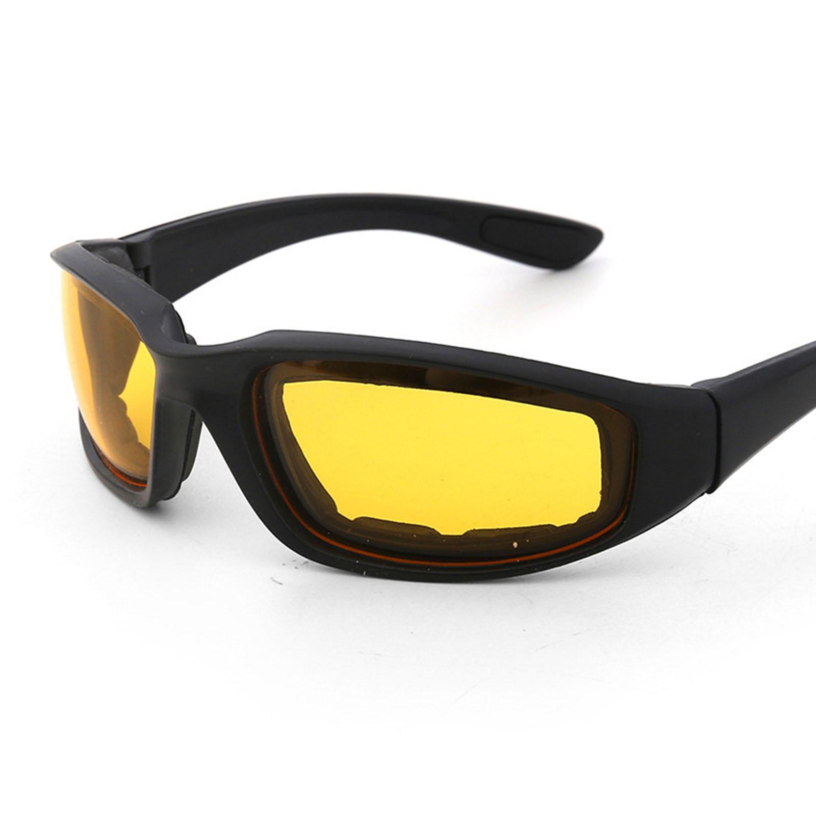 Motorcycle Riding Goggles Cycling Glasses Hiking Windproof Golf Yellow