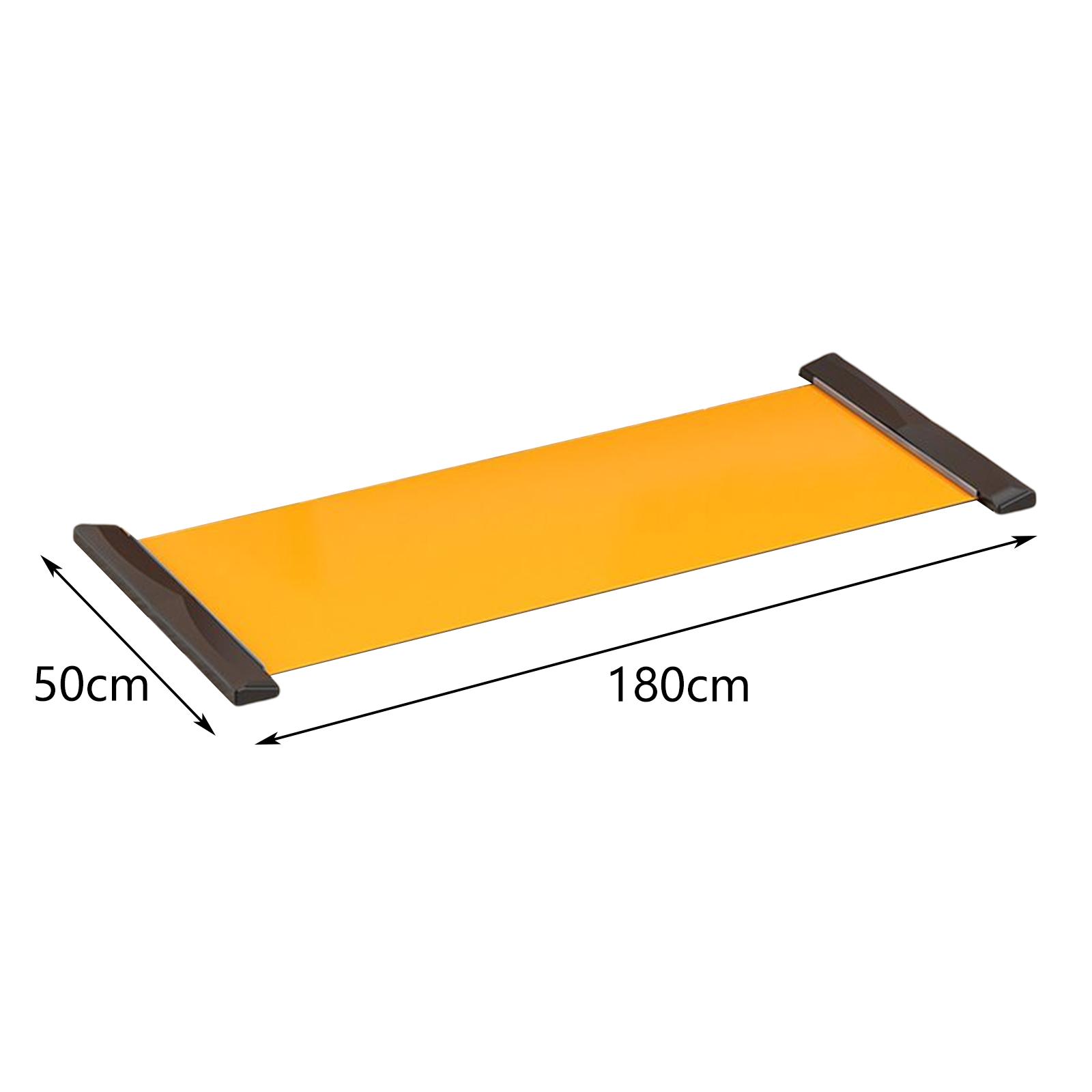 Sliding Pad with Shoe Cover Balance Exercise Strength Ski  180cmx50cm Orange