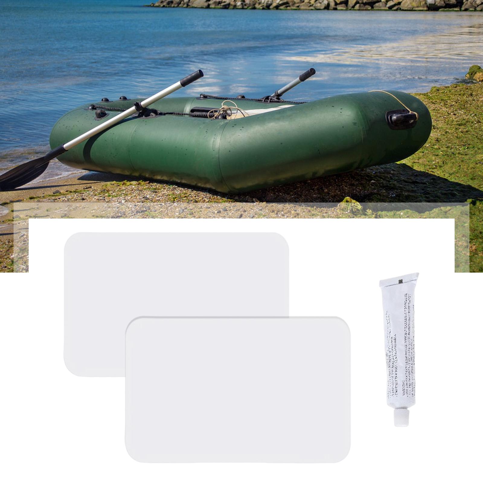 Inflatable Boat Repair Kit Kayak PVC Repair Patches for Rubber Boat Tents White