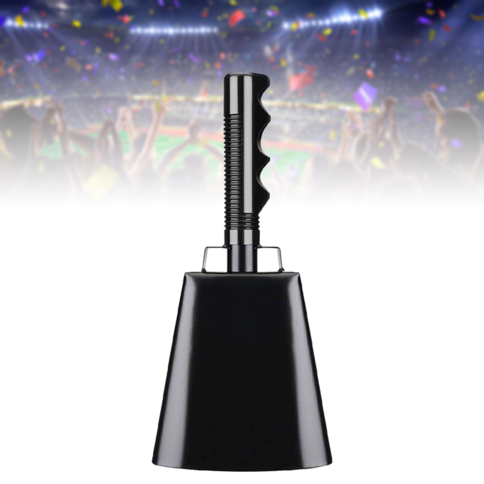 Cow Bell Cowbell with Handle for Football Team Cheering Concert black