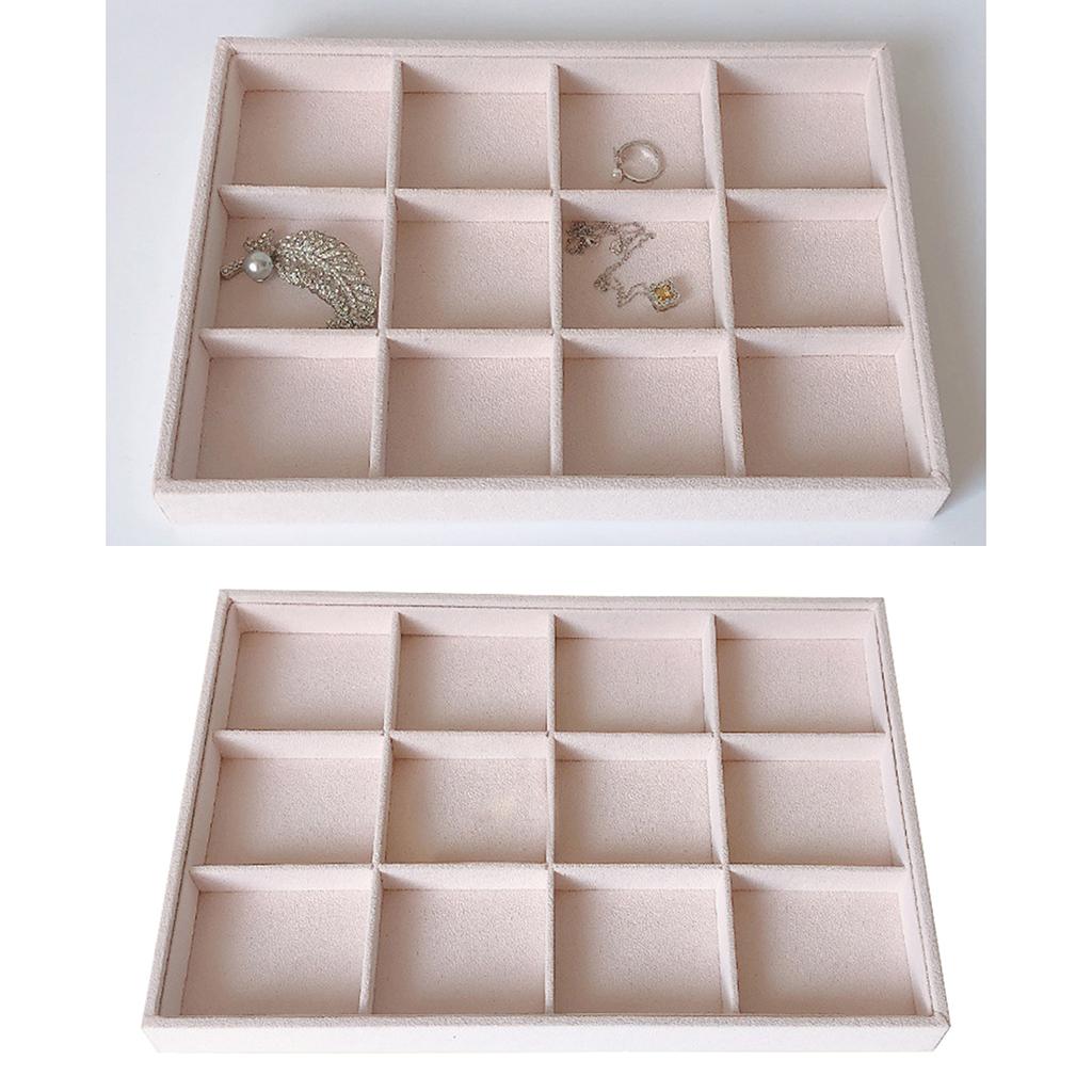 Velvet Stackable Jewelry Display Box Tray Case for Jewellery  C