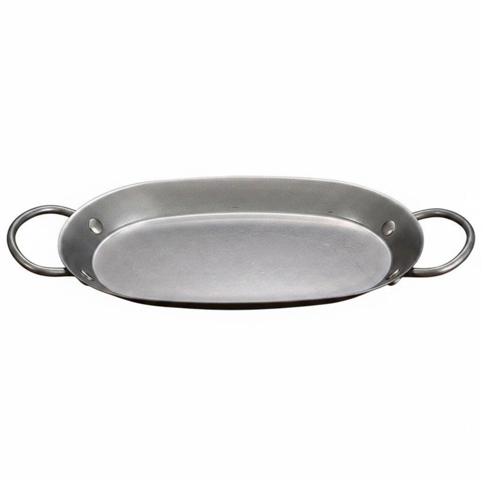 Oval Serving Plate Stainless Steel