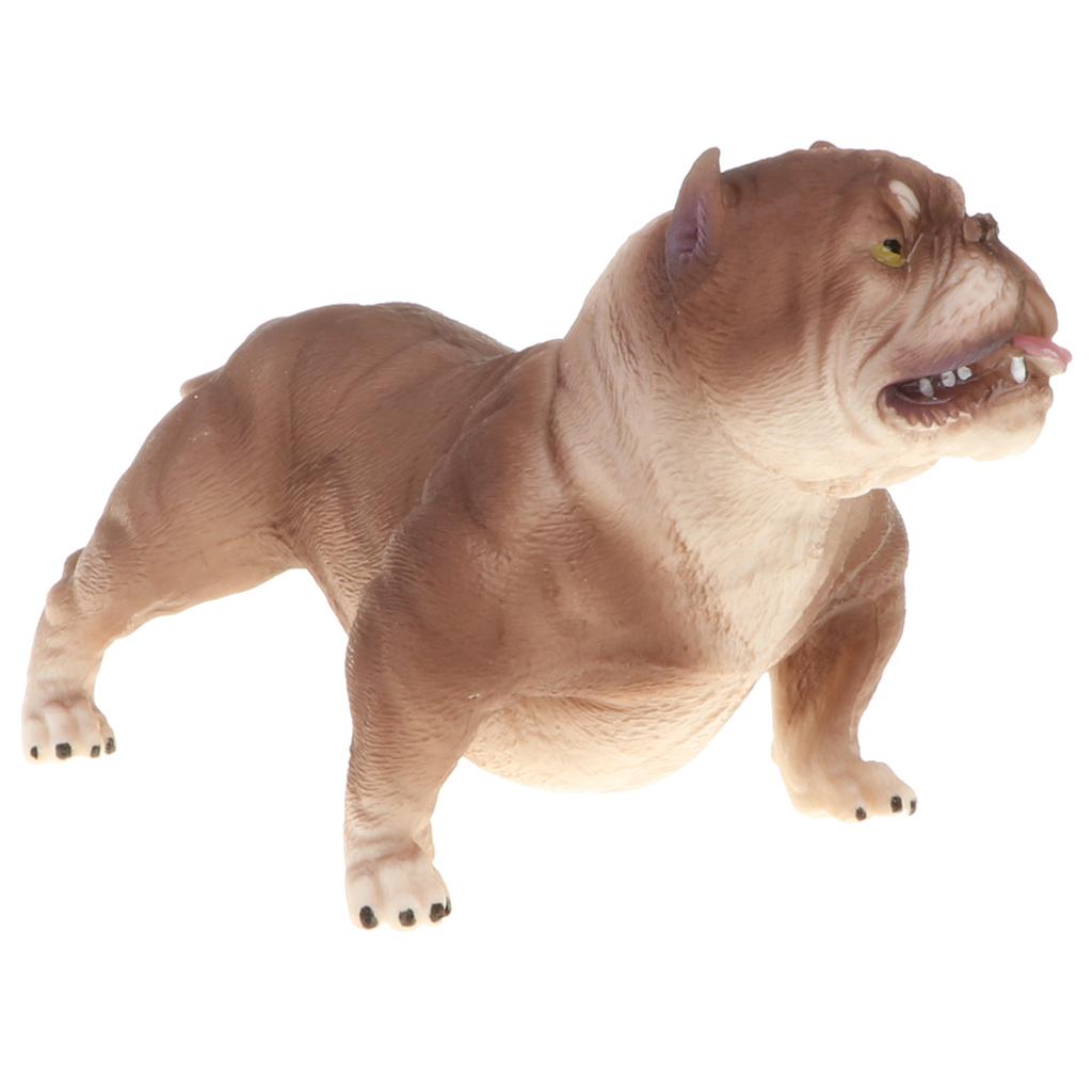 Plastic Realistic Wildlife Animals American Bully Pitbull Dog Action Figure  Toys Kids Toddler Nature Toys Home Decoration