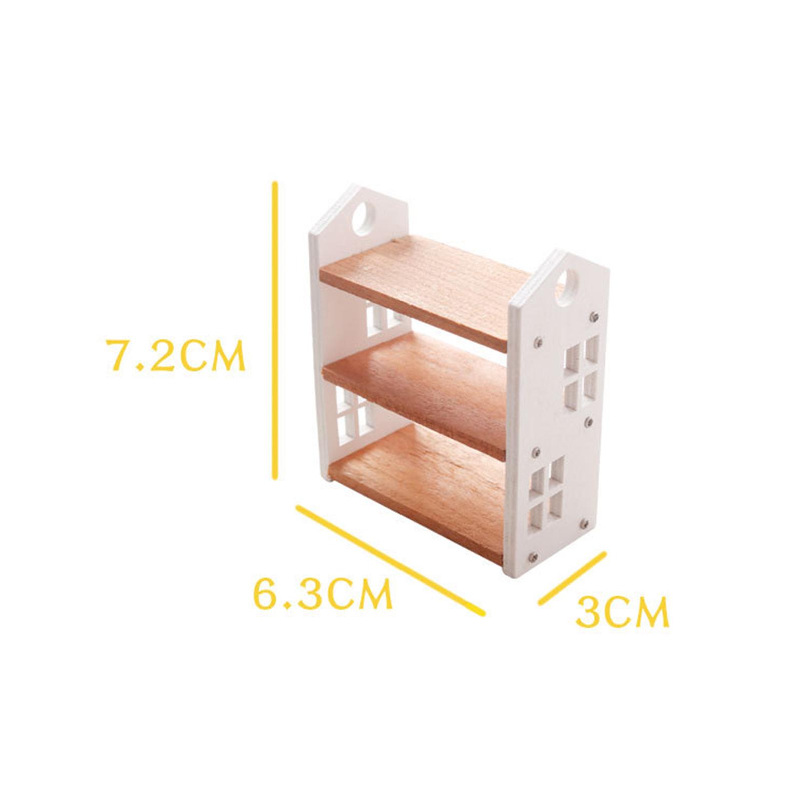 3x1/12 Scale Dollhouse Miniature Bookshelf Miniature Furniture for Dolls House