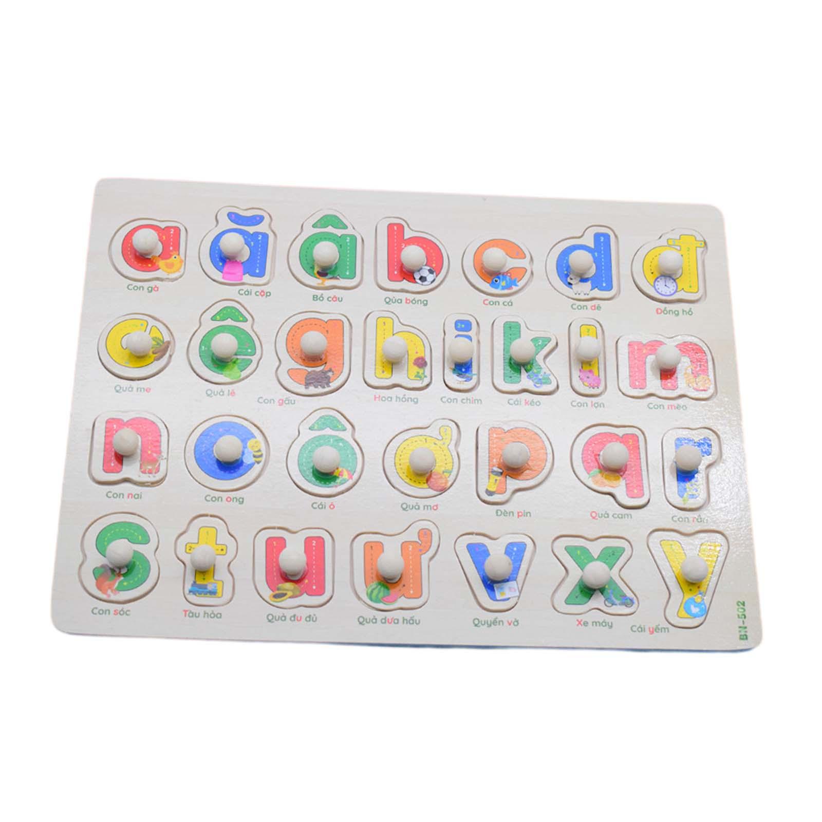 Wooden Letter Learning Puzzle Board