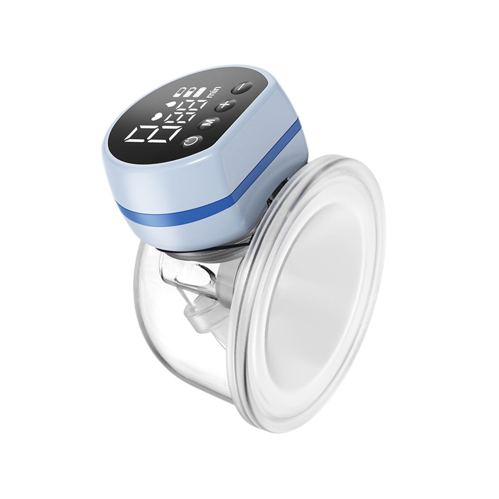 Breasting Pump Massage Intelligent 3 Modes Low Noise Electric Breasting Pump Blue