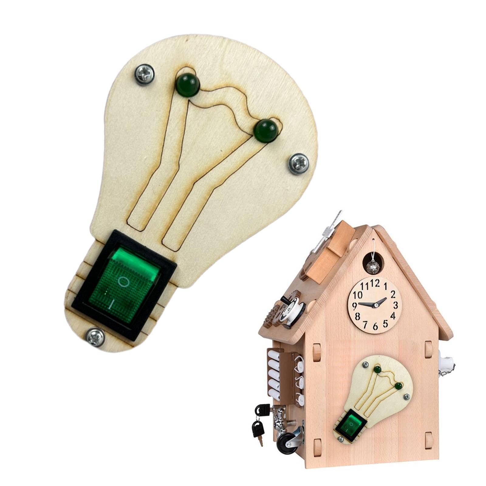 Toddlers Busy Board Material with LED Switch Classroom for Toddlers green