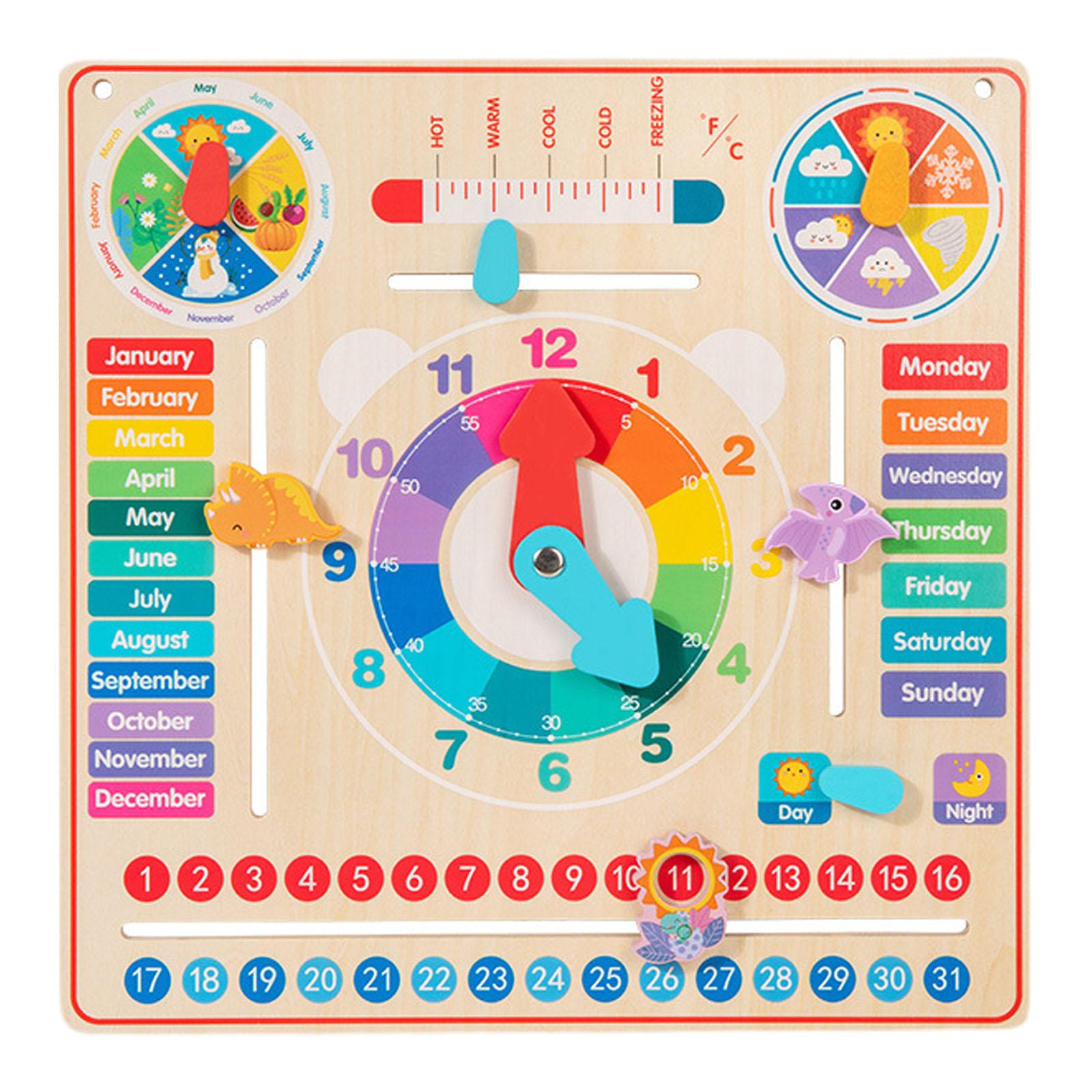 Wooden Calendar Clock