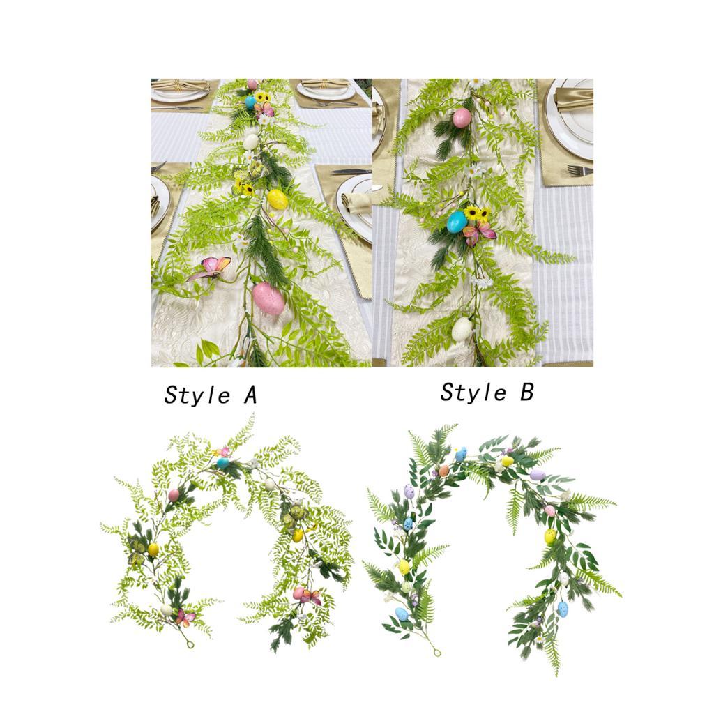 Easter Flower Vines Garland Rustic Spring Wreath for Home Style A