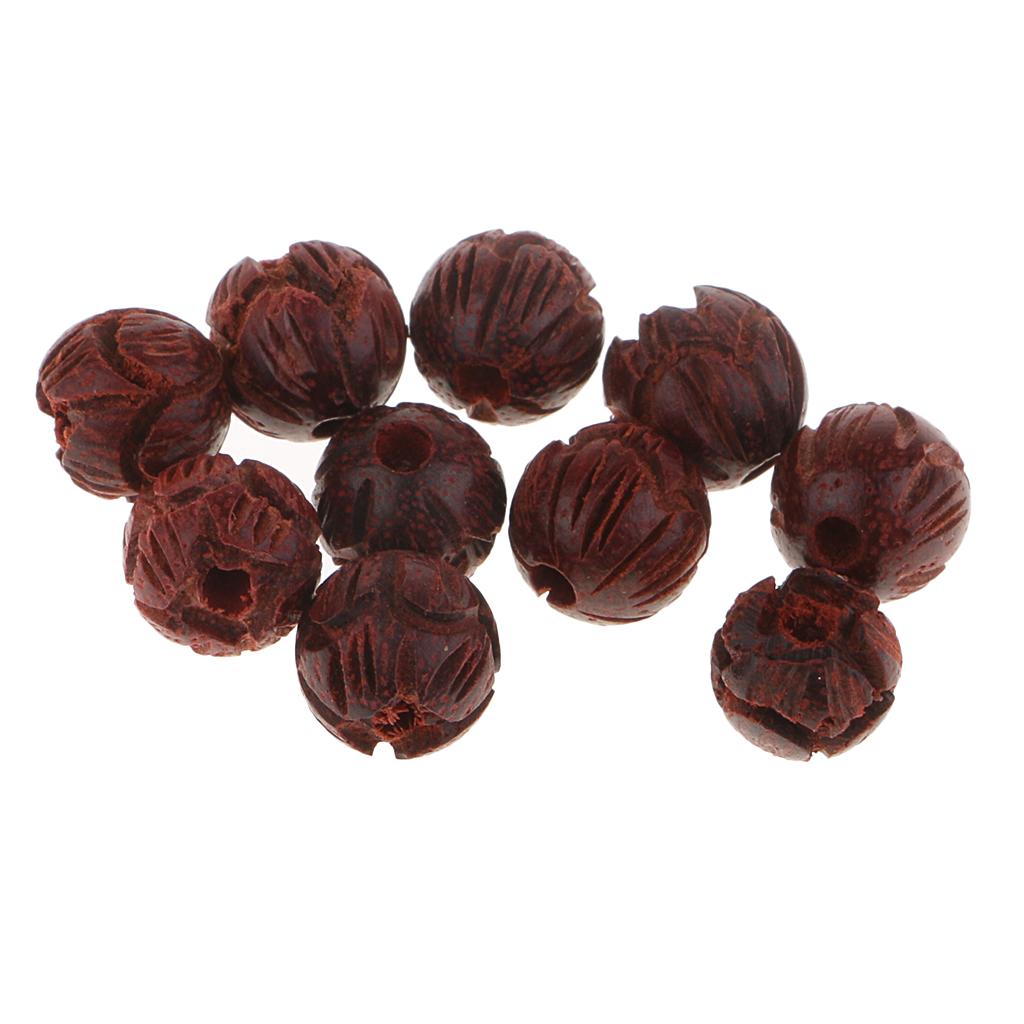 6mm Sandalwood Carved Lotus Wood Mala Beads Bracelet DIY Jewellry Findings | eBay