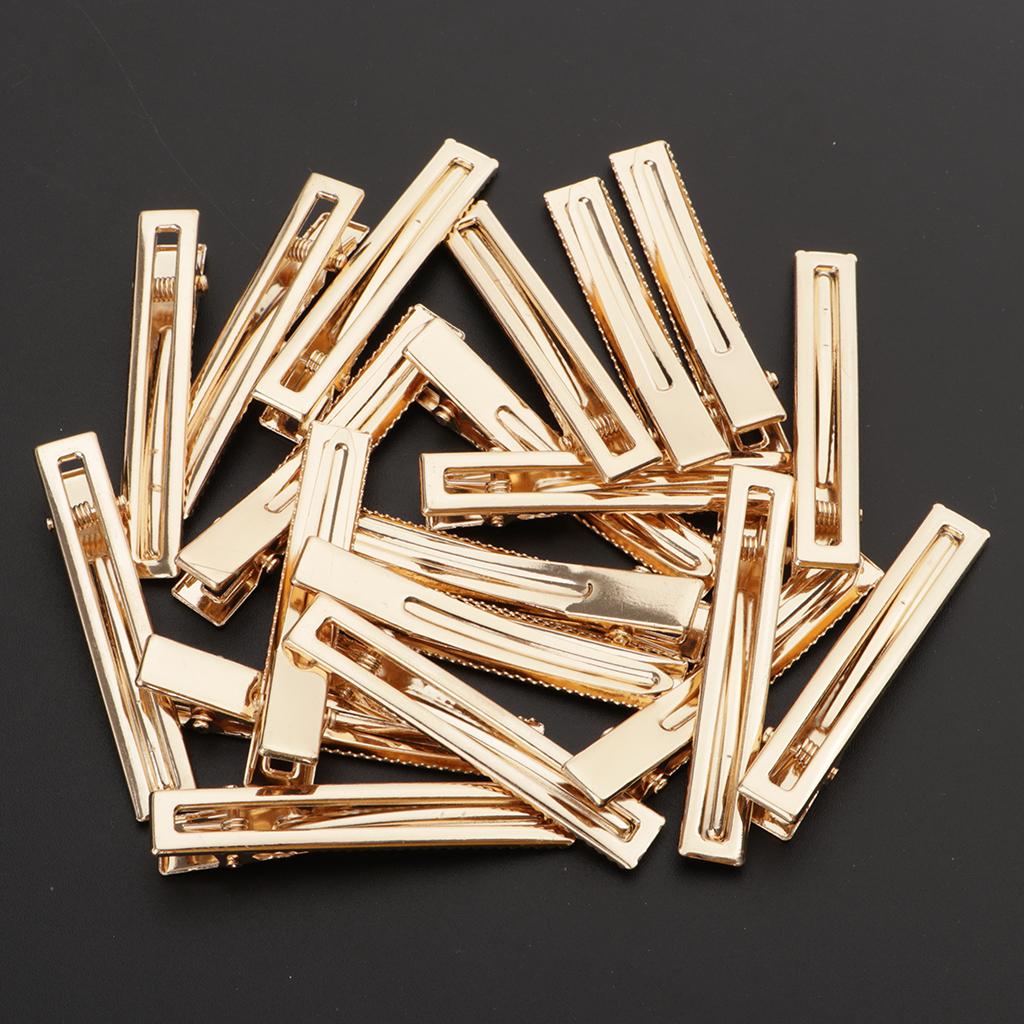 20pcs Fashion Lady Golden Hair Clip Hair Jewelry 6cm skeleton square