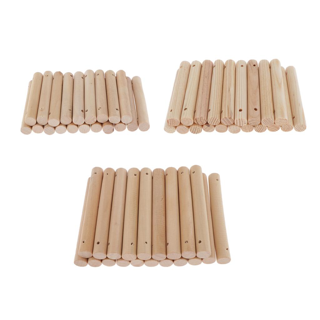 20 Pieces Round Wooden Stick DIY Unfinished Wood Crafts Making 7x1cm