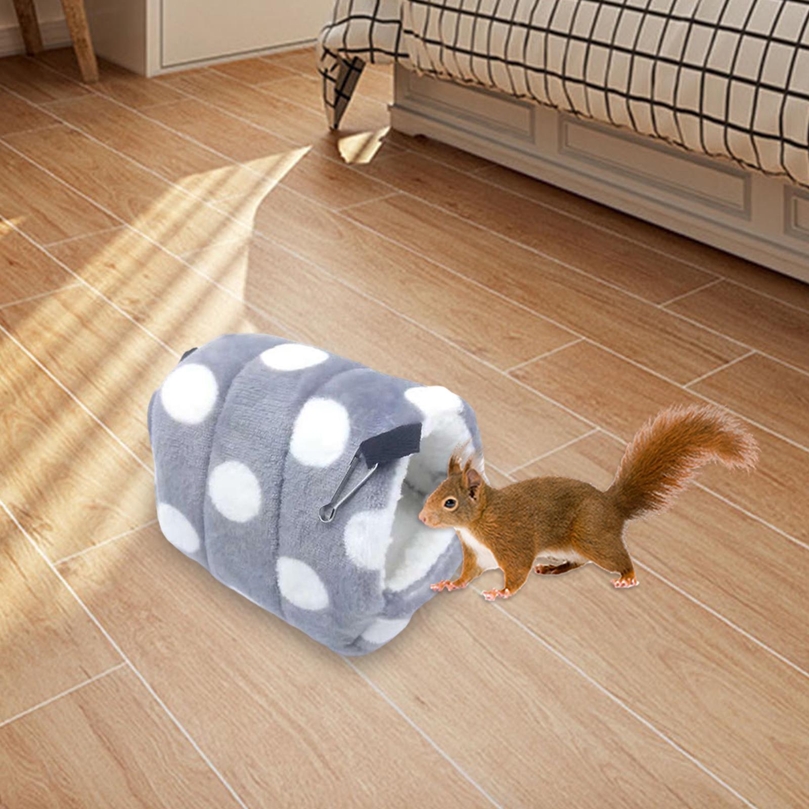 Guinea Pig Bed Cave Cozy Hamster House Rest Nest White Gray Point