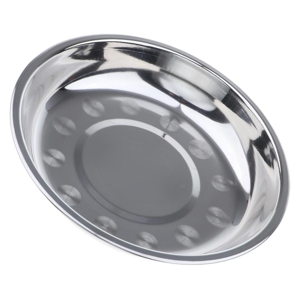 Stainless Steel Plate Dish Outdoor Camping Picnic Food Container 22x3cm