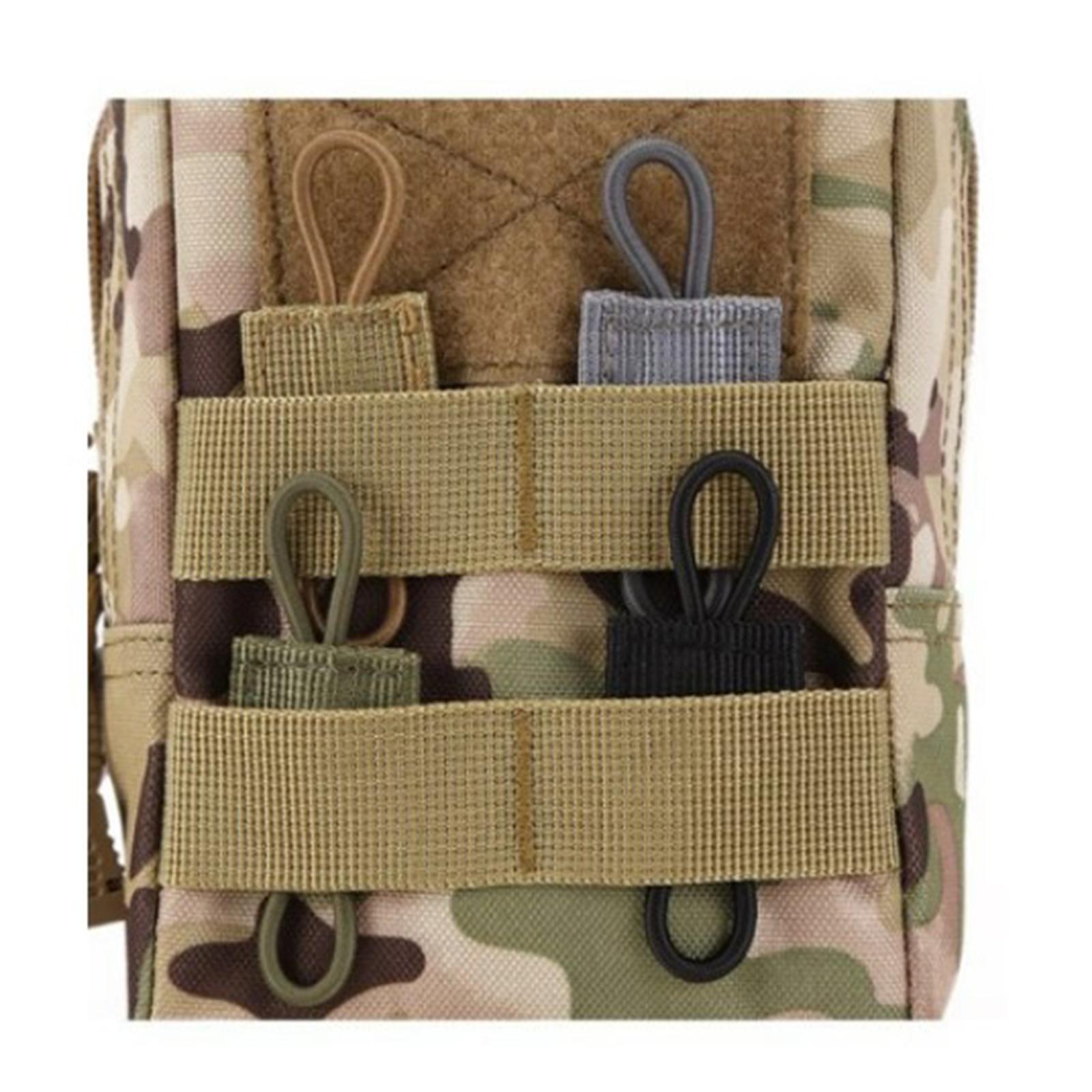 Elastic 10Pcs Molle Webbing Buckle for PTT Antenna Wide Use Black