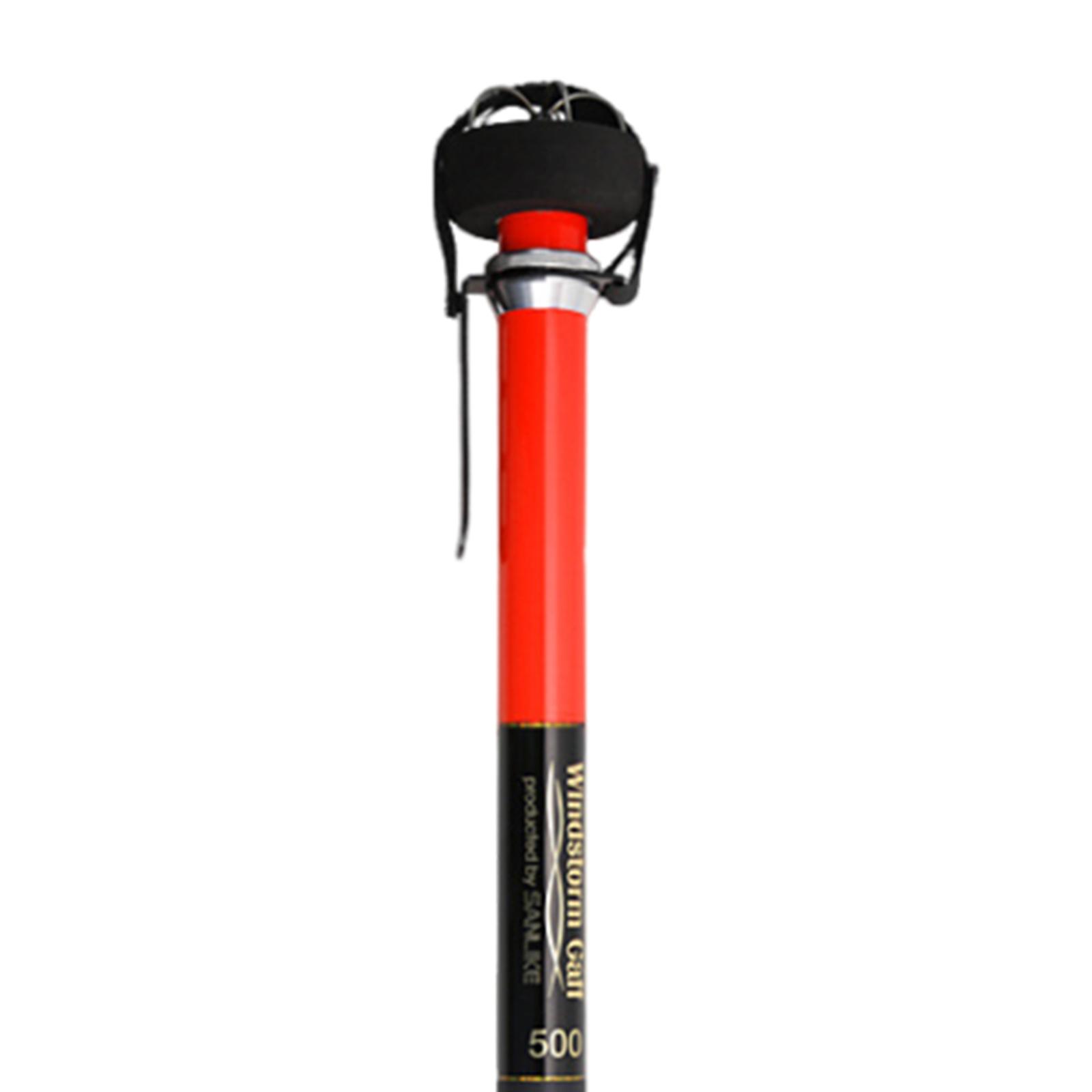 Fishing Gaff Hook Carbon Sturdy Gaff 19.68ft Telescopic Rock Fishing Boating Red 6 meter