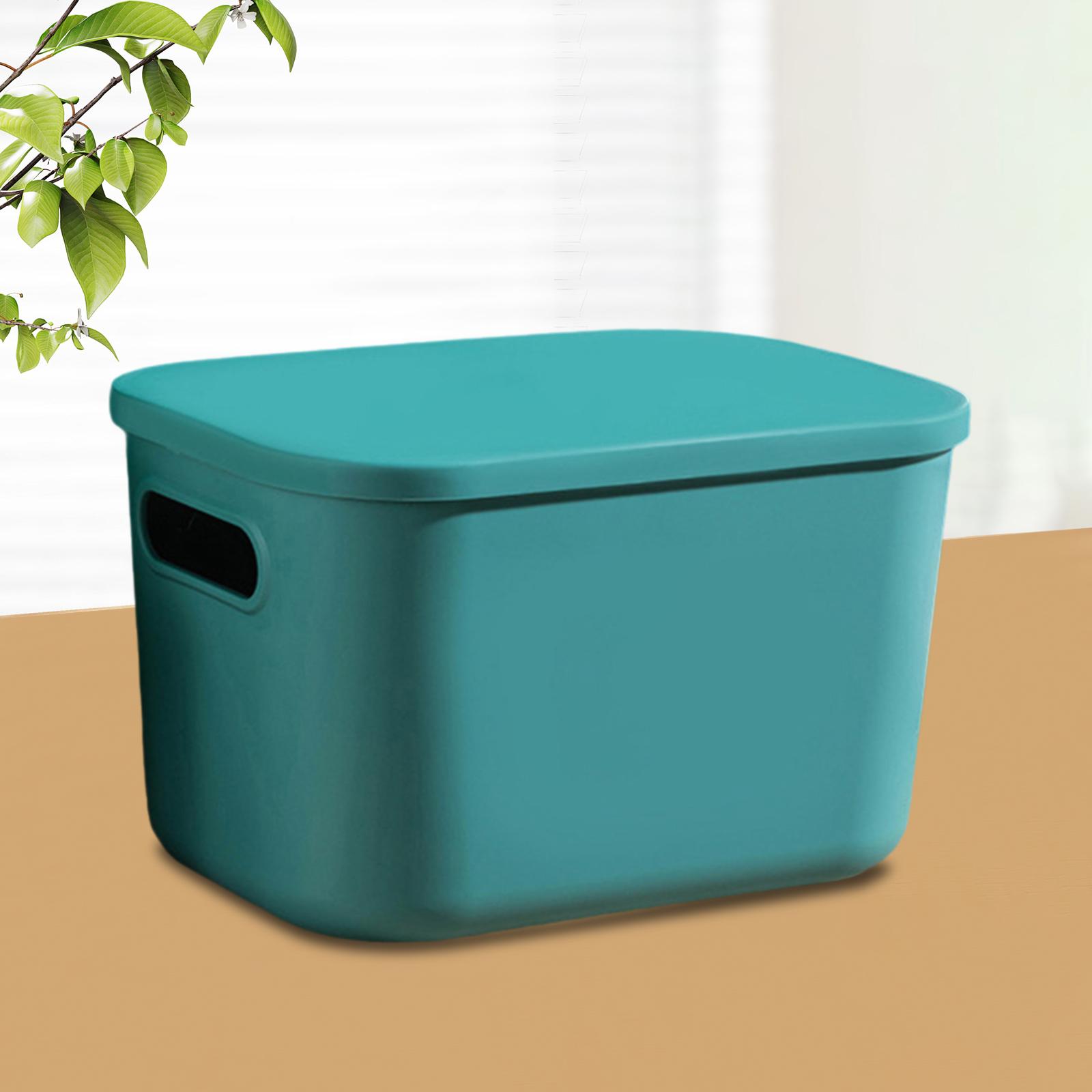 Home Storage Box Closet Shelf Organizer Bin for Bedroom Living Room Sundries 18x26x16cm Green