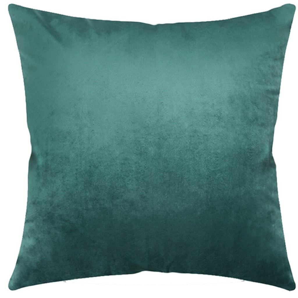 Nordic Style Solid Color Decorative Polyester Fill Cotton Pillow Green