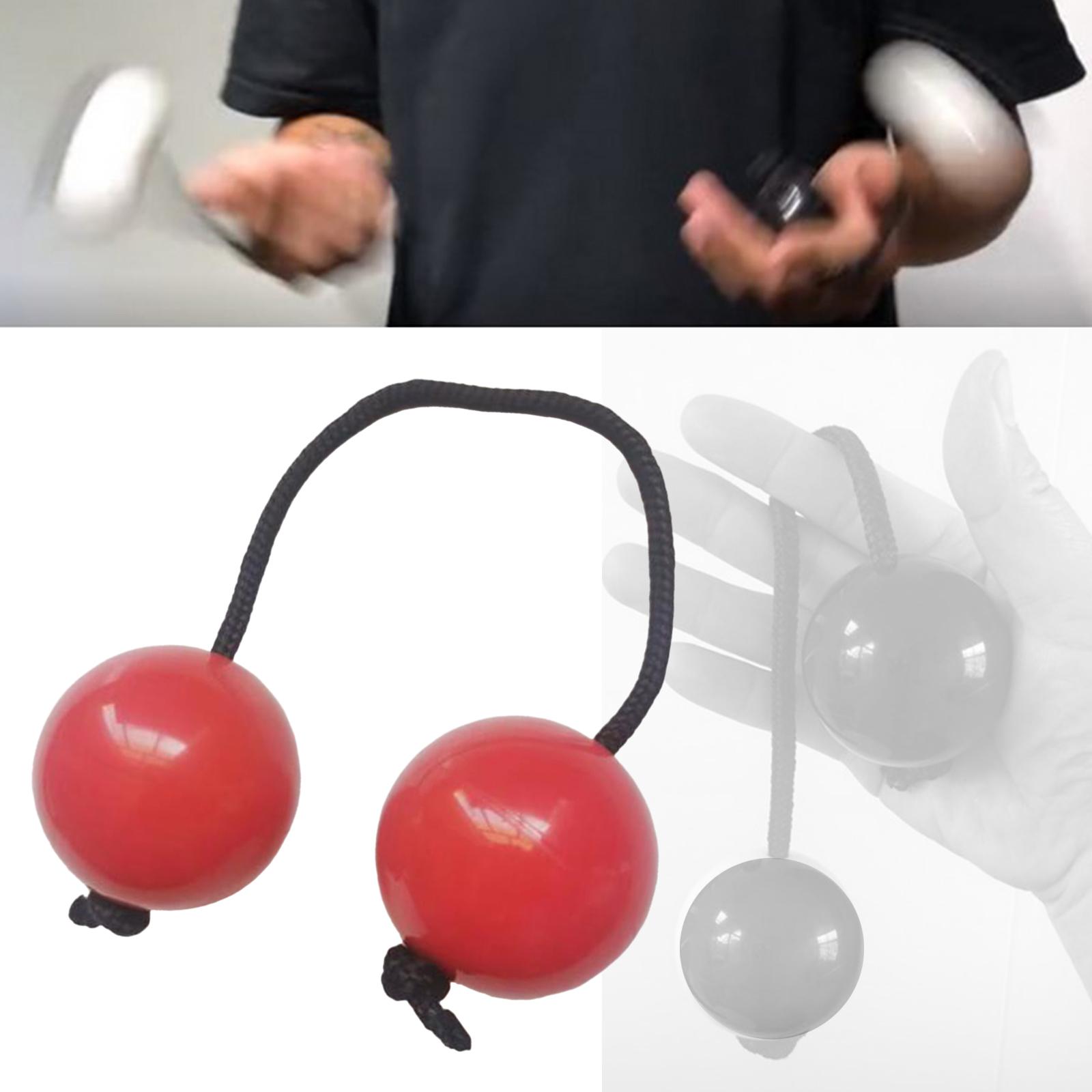 Rhythmic Ball Maracas Percussion Instrument for Concert Bedroom Adults Red