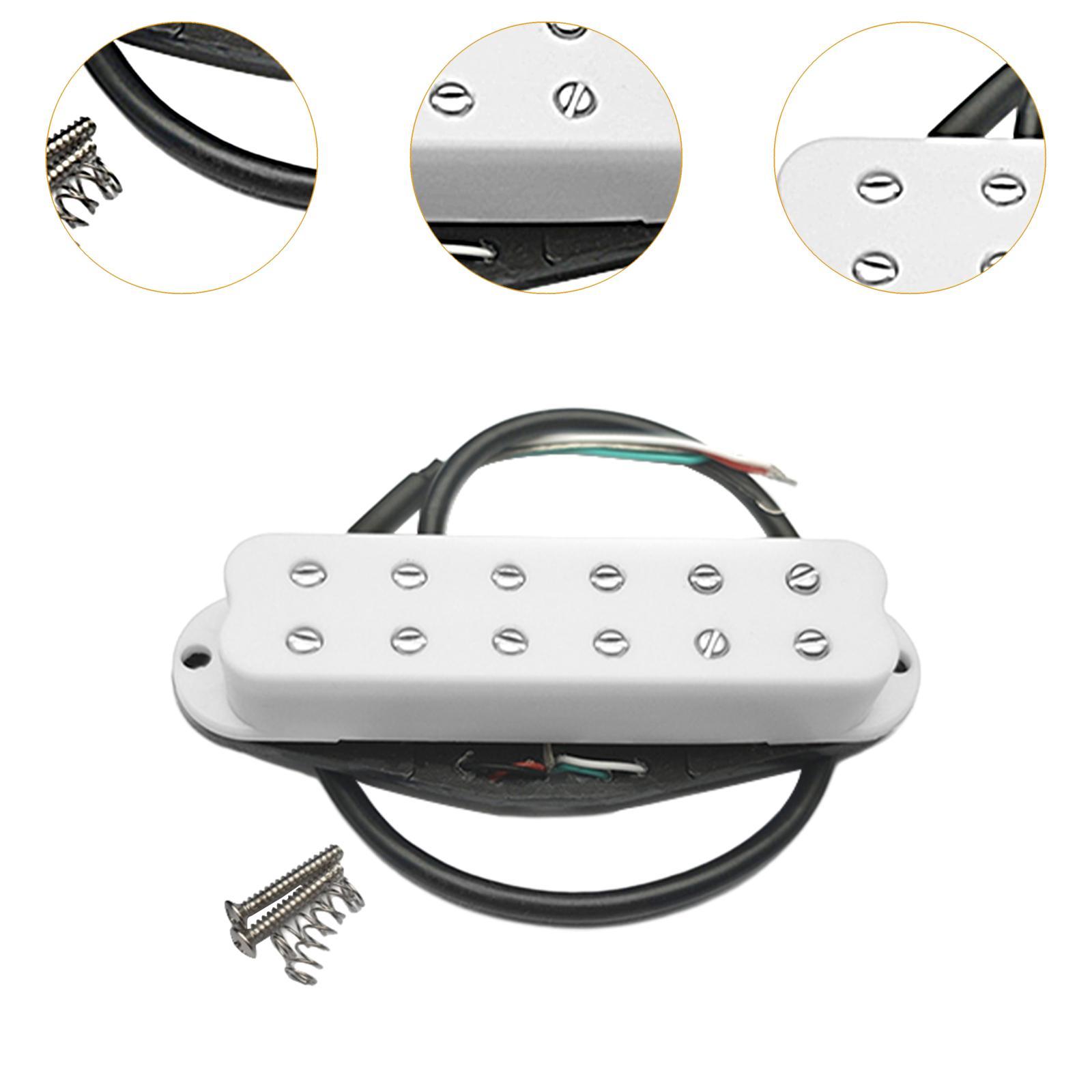 Single Coil Pickup Replaces Universal Musical Instruments Neck Bridge Pickup White