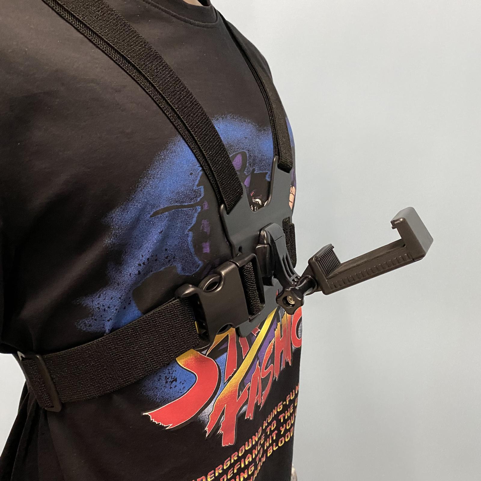 Most Phone Chest Mount Harness Adjustable Strap Holder Clip Outdoor Shooting