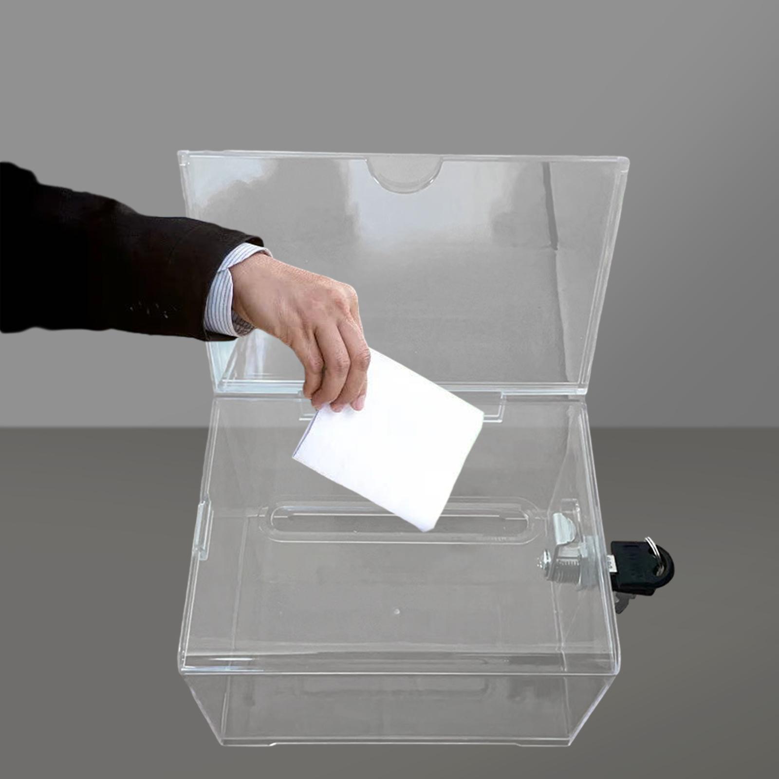 Acrylic Donation Box Clear Donation Box for Business Voting Community Events