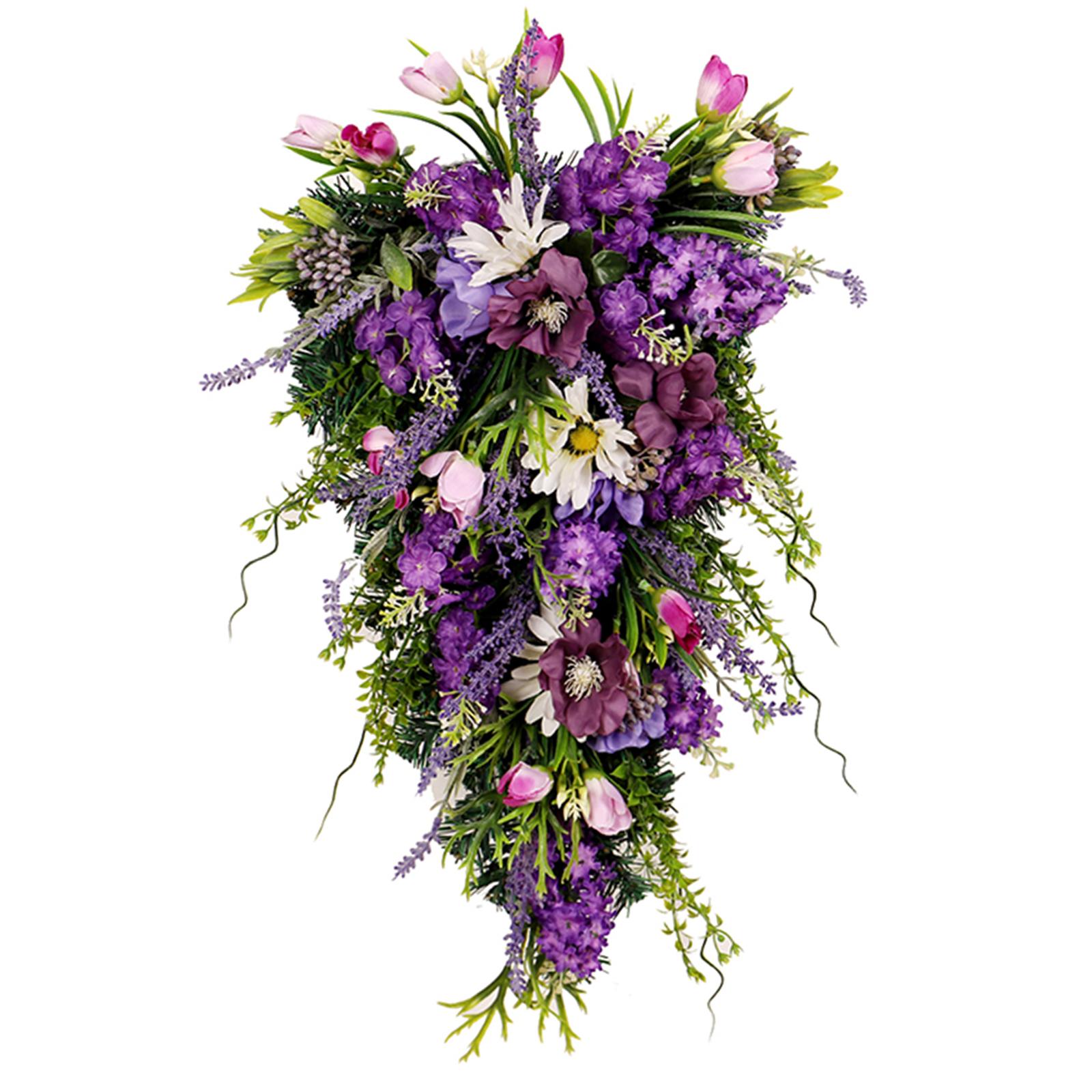 Floral Swag Wall Hanging Purple