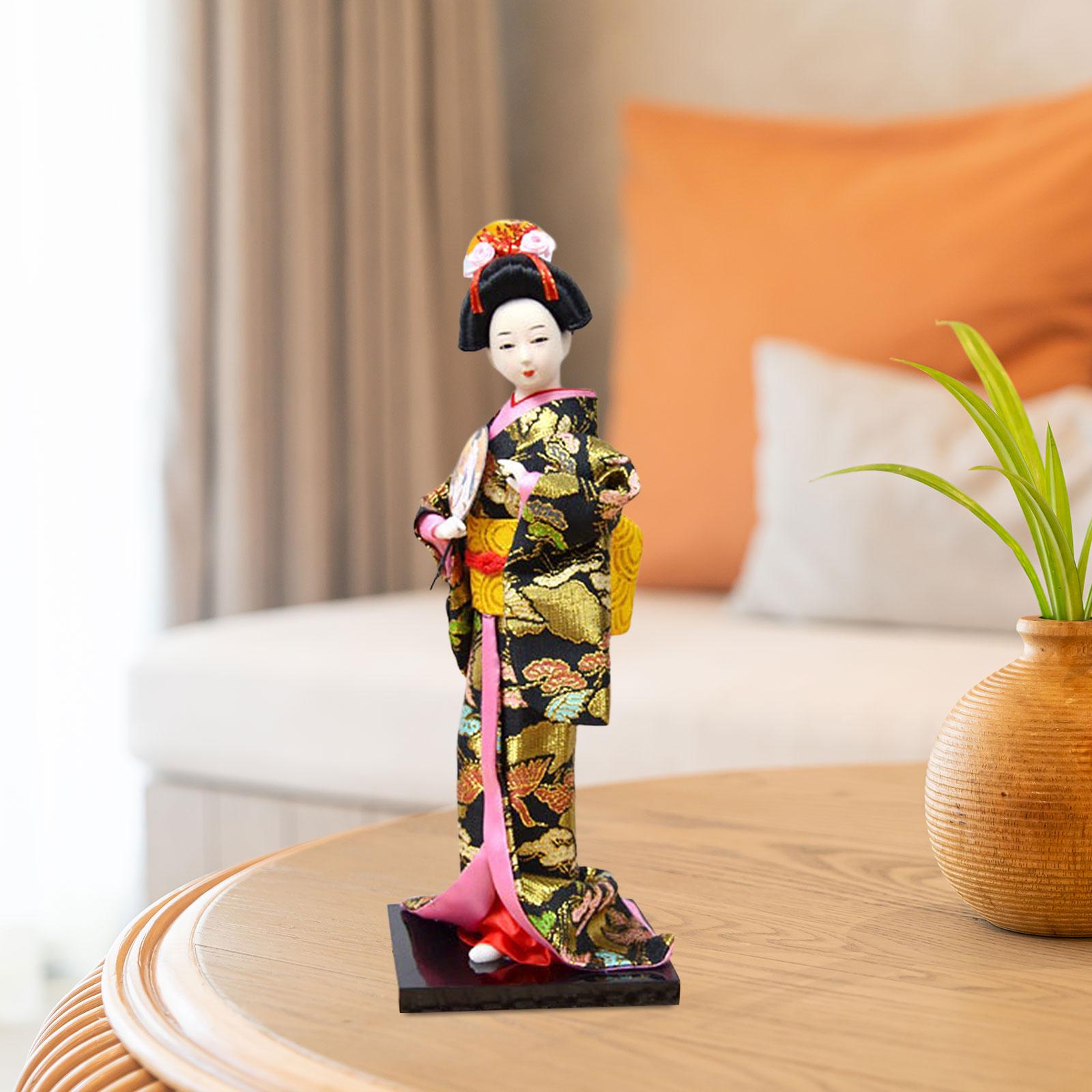Ethnic Japanese Geisha Dolls Vintage Style Asian for Shelf Decor style B