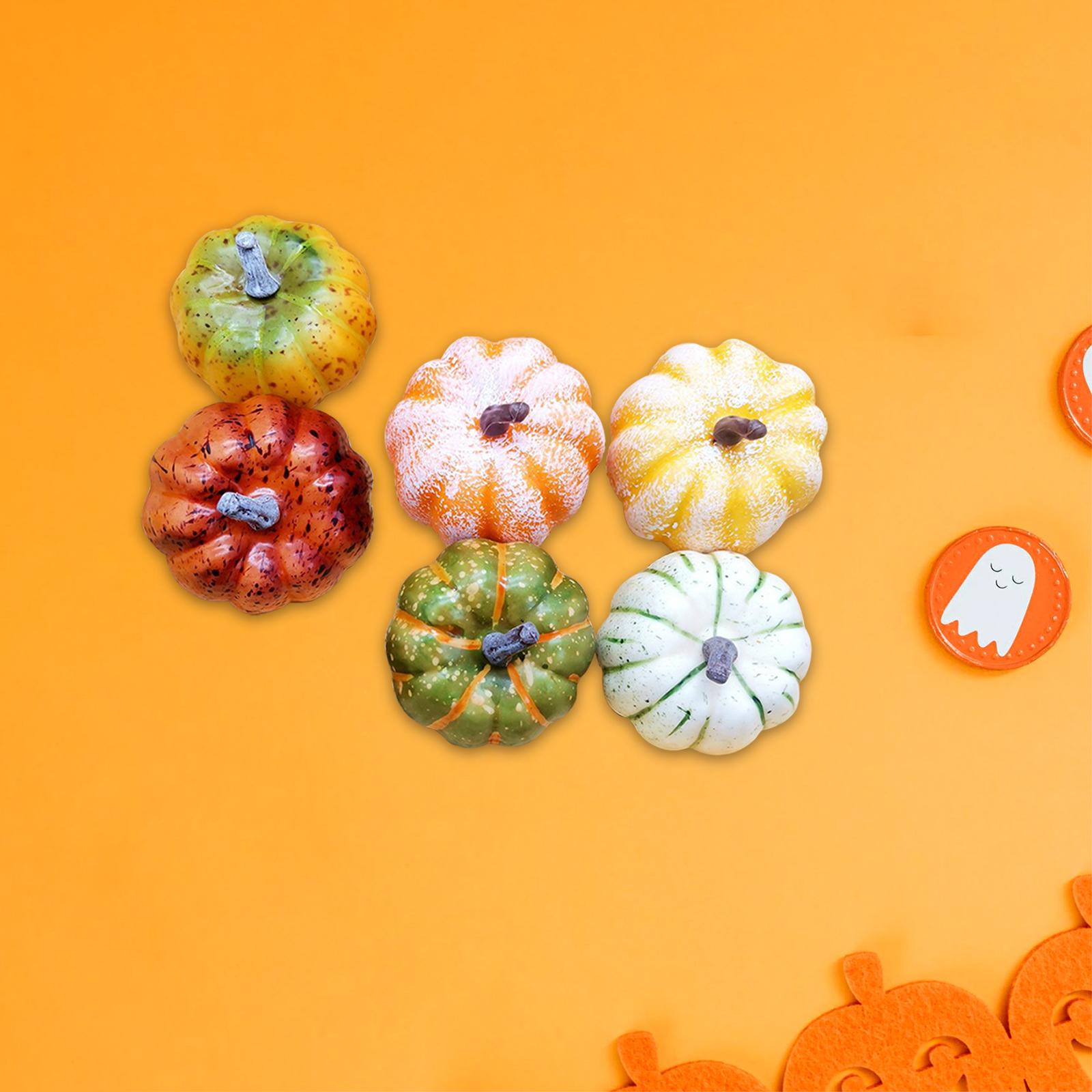 Artificial Harvest Pumpkins Halloween Vegetable Model Durable Assorted Color Style A