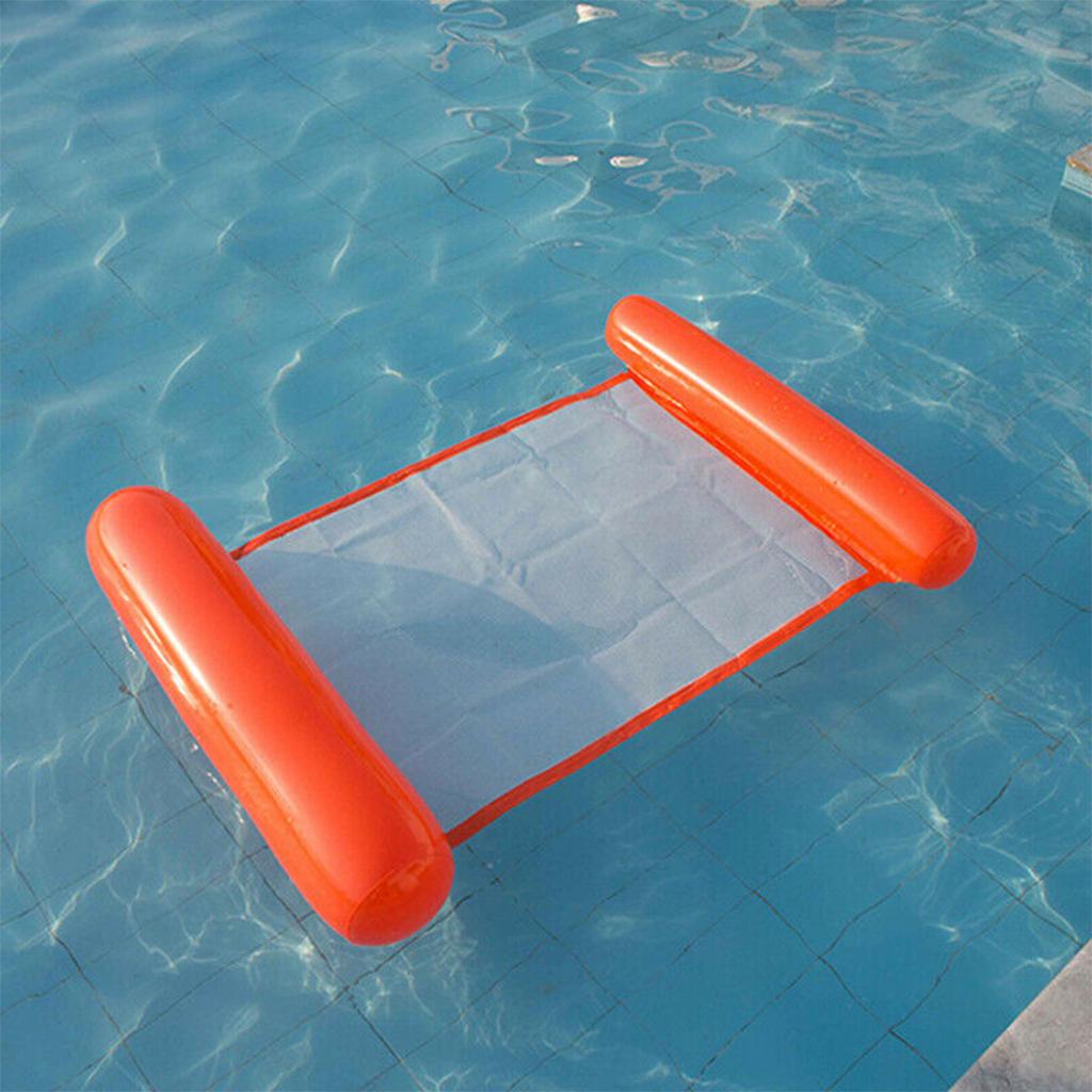 Inflatable Floating Water Hammock Floats Pool Lounge Bed Chair Red