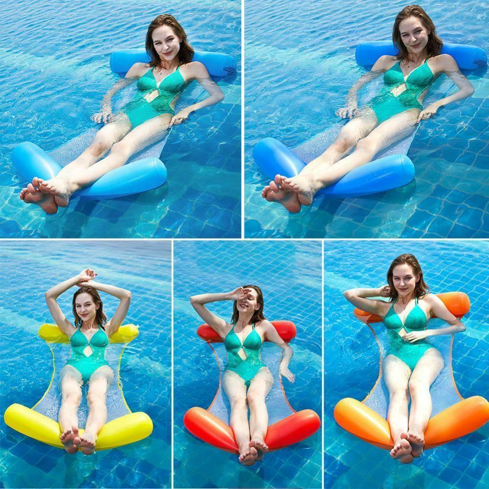 Inflatable Floating Water Hammock Floats Pool Lounge Bed Chair 6