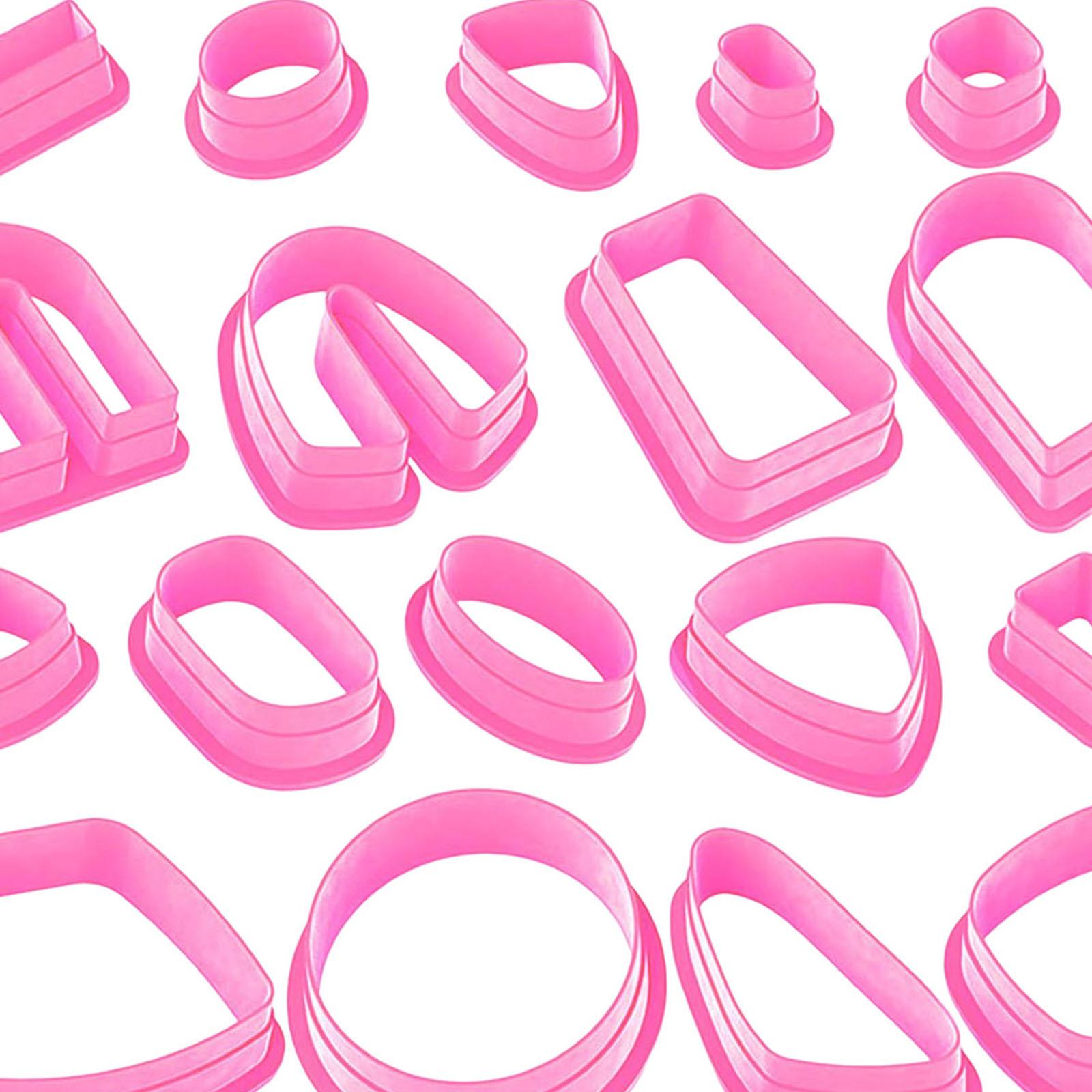 2x18 Pieces Plastic Polymer Clay Cutters Earring Making Kit Shapes Kids Molds