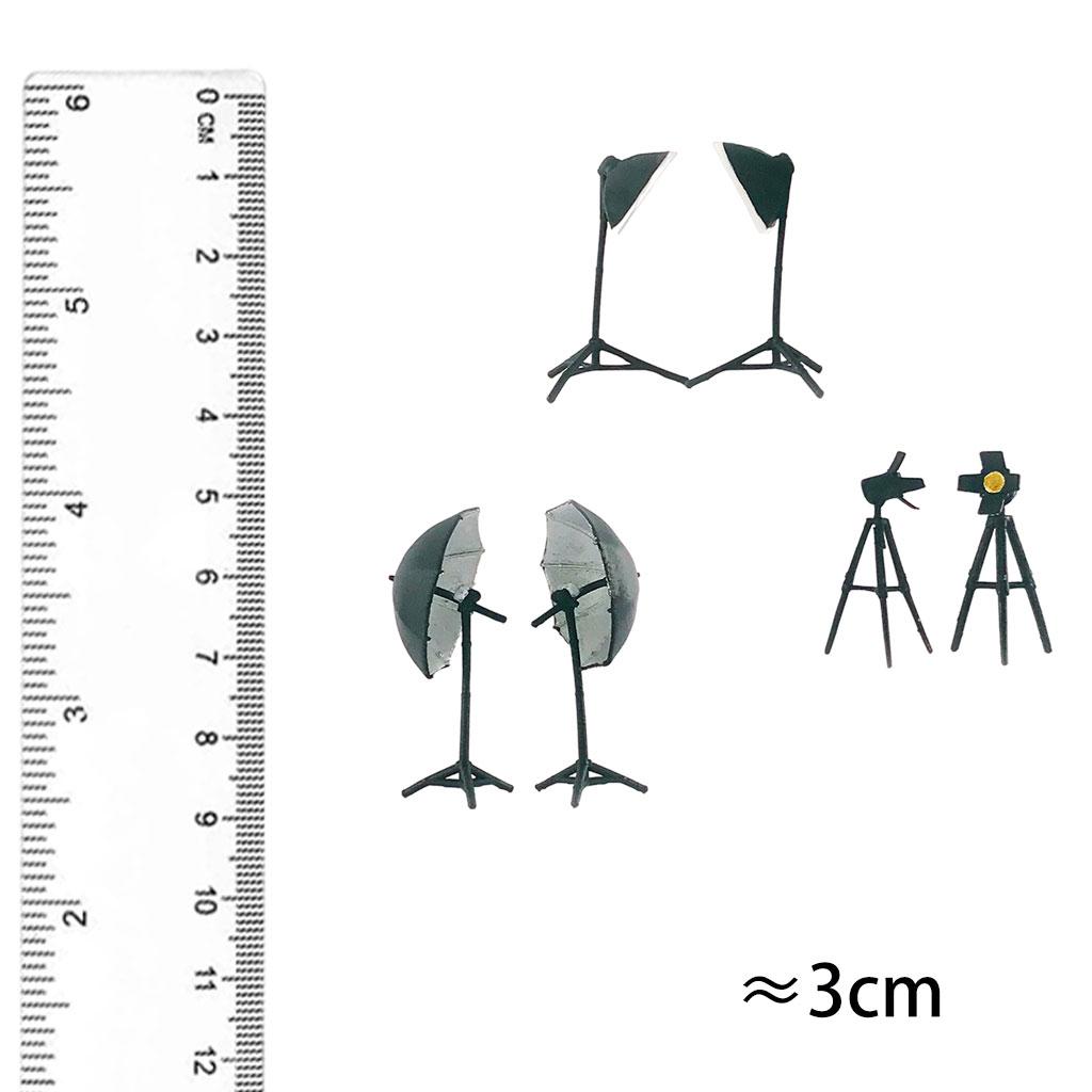 3xHand Painted 1:64 Studio Lighting Layout Ornament Supplies DIY Projects 6Pcs