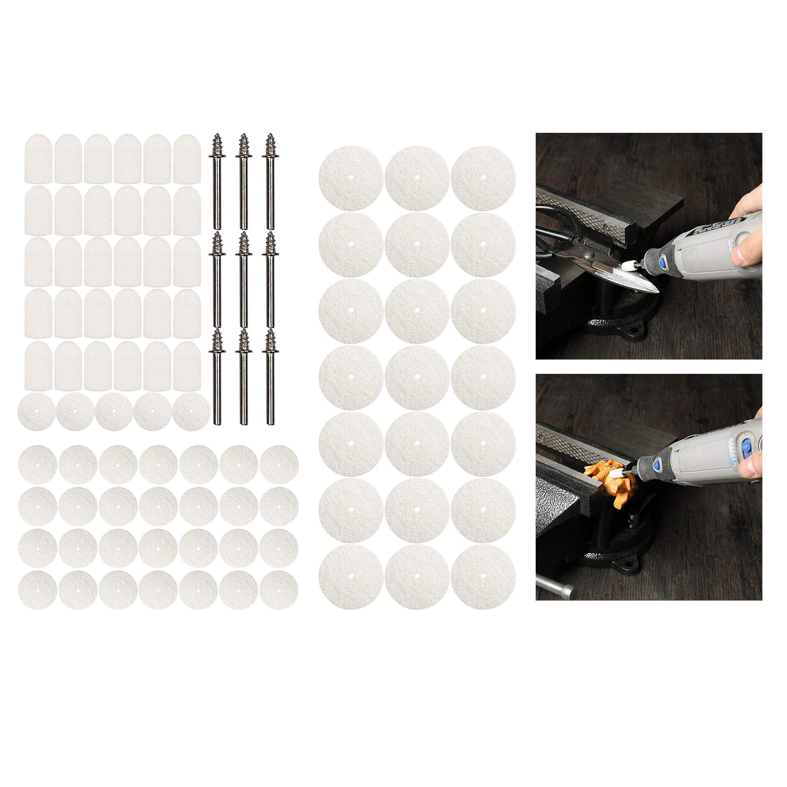 88Pieces Wool Felt Polishing Wheel Pad Bits Grinding Buffing Accessories Set
