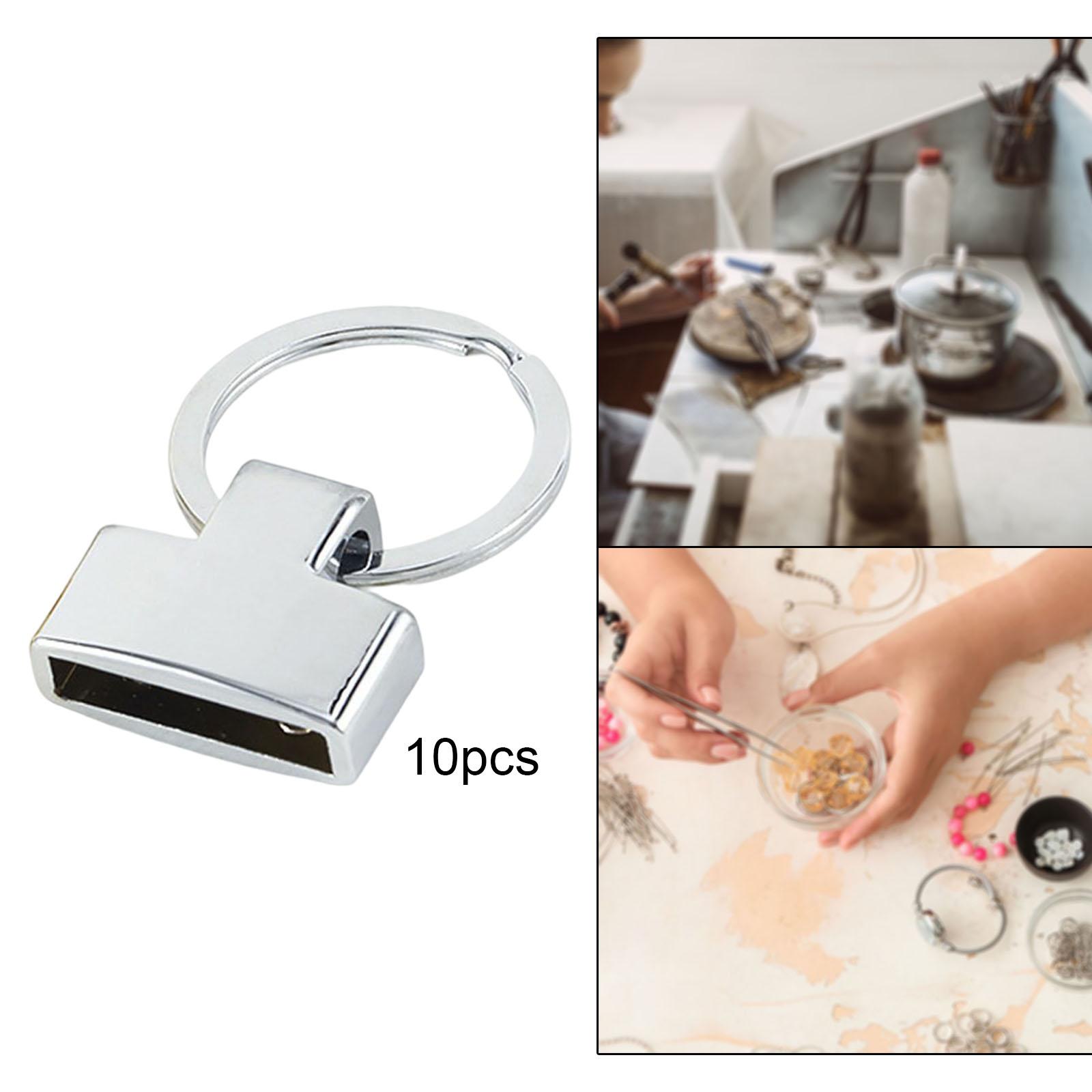 10Pcs Metal Lobster Clasp Clips Key Chain Charms Jewelry Making Buckle Silver