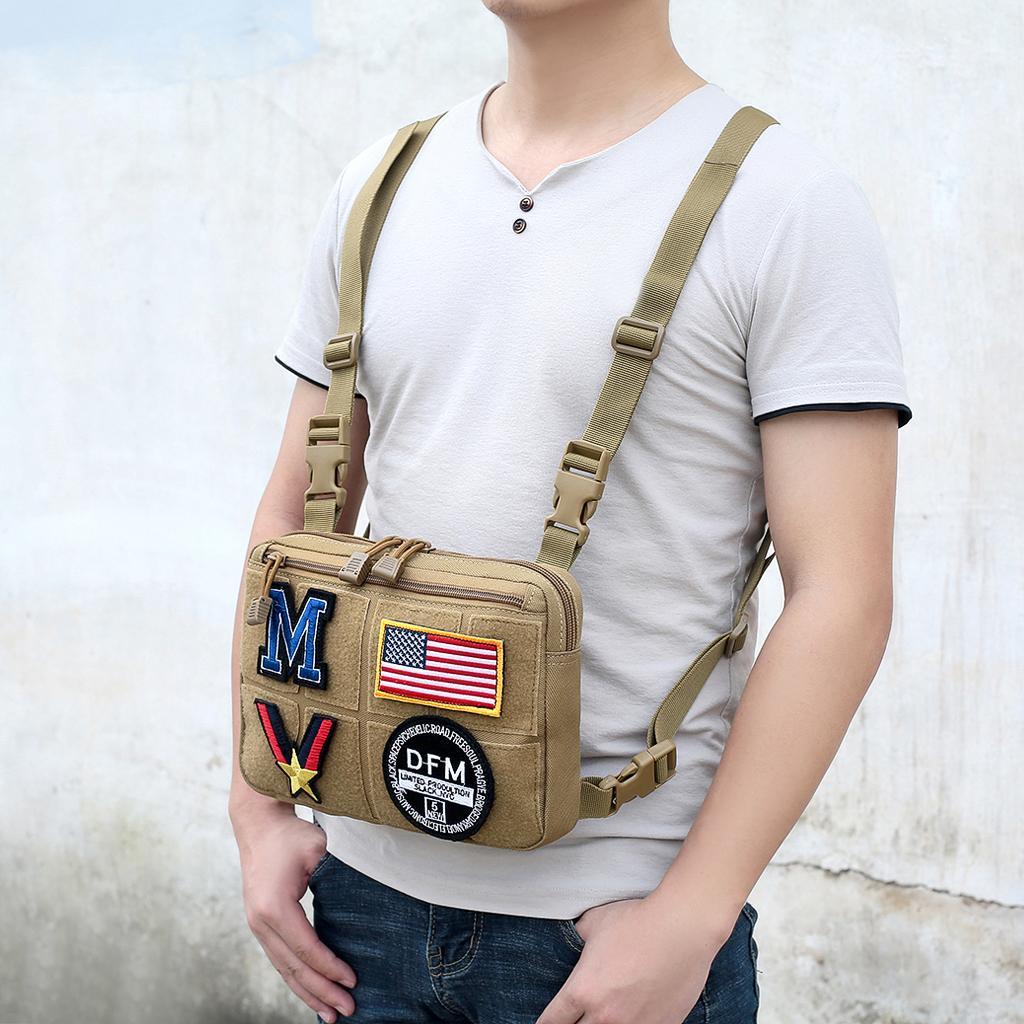 Multi-Purpose Vest Rig Bag Radios Pocket Chest Harness Pouch Pack for ...