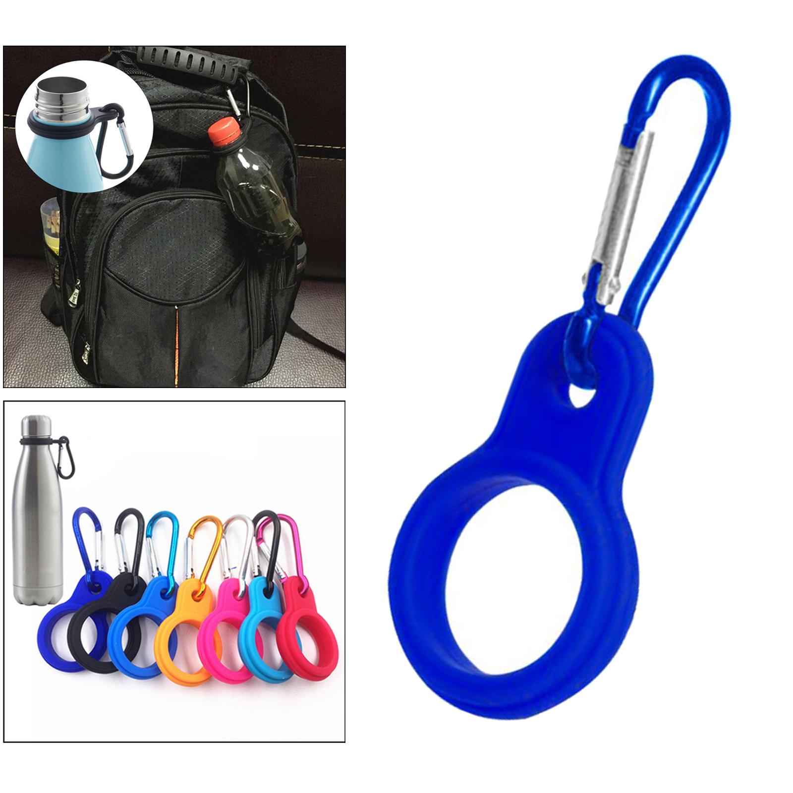 Water Bottle Buckle Carabiner Clip Drink Bottle Holder Hook Deep Blue